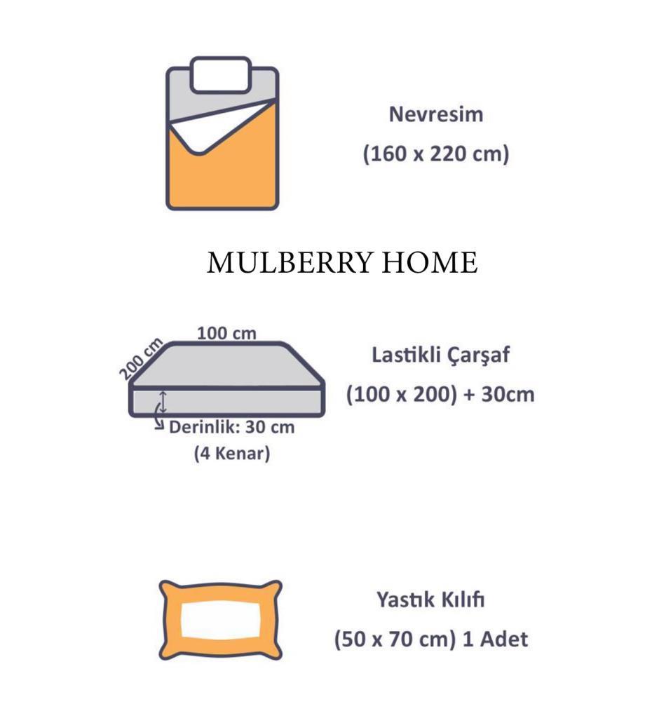 Dubbelsid Çift Taraflı Nevresim Takımı Çarşafı Lastikli 200*220 Siyah-Gri