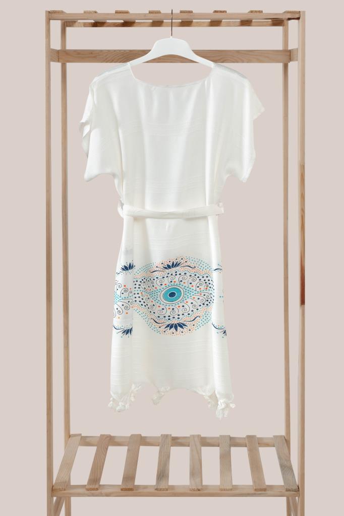 Kısakol Bambu Plaj Elbisesi 