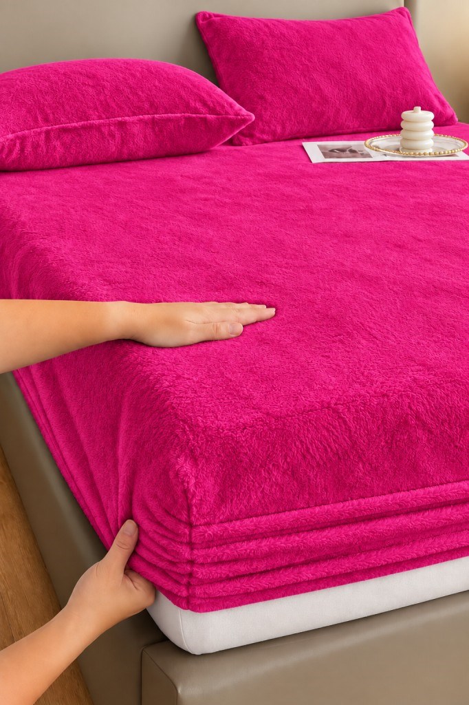 Kışlık Tek Kişilik Kadife Lastikli Çarşaf 100x200+30