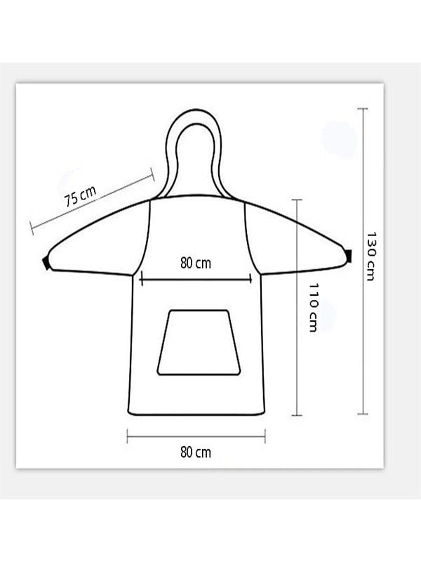 Oversize Giyilebilir Battaniye Wellsoft Kapüşonlu Kalp Nakışlı