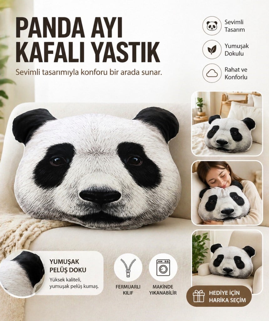 Sevimli Tasarımlı Peluş Yastık 65x55 cm – Yumuşak Dokulu Dekoratif & Uyku Yastığı