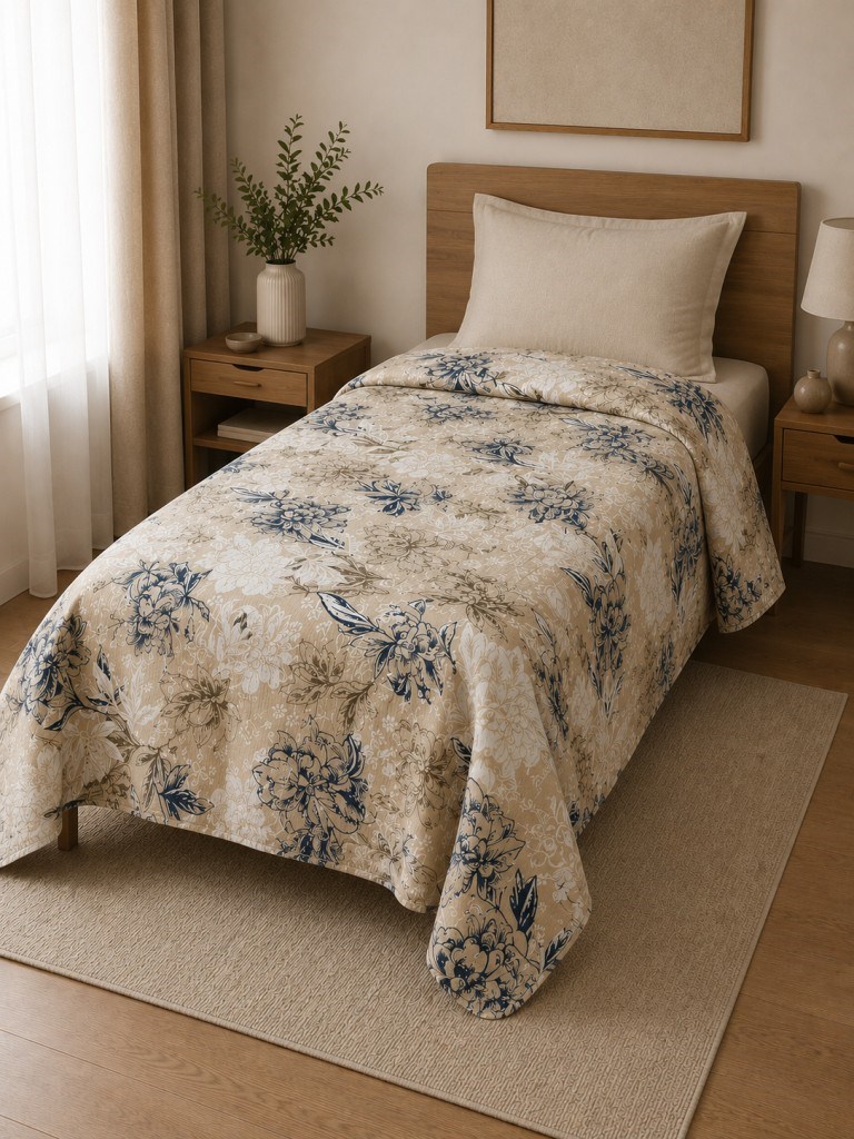 Tek Kişilik Pike Yatak Örtüsü %100 Pamuk 170x230