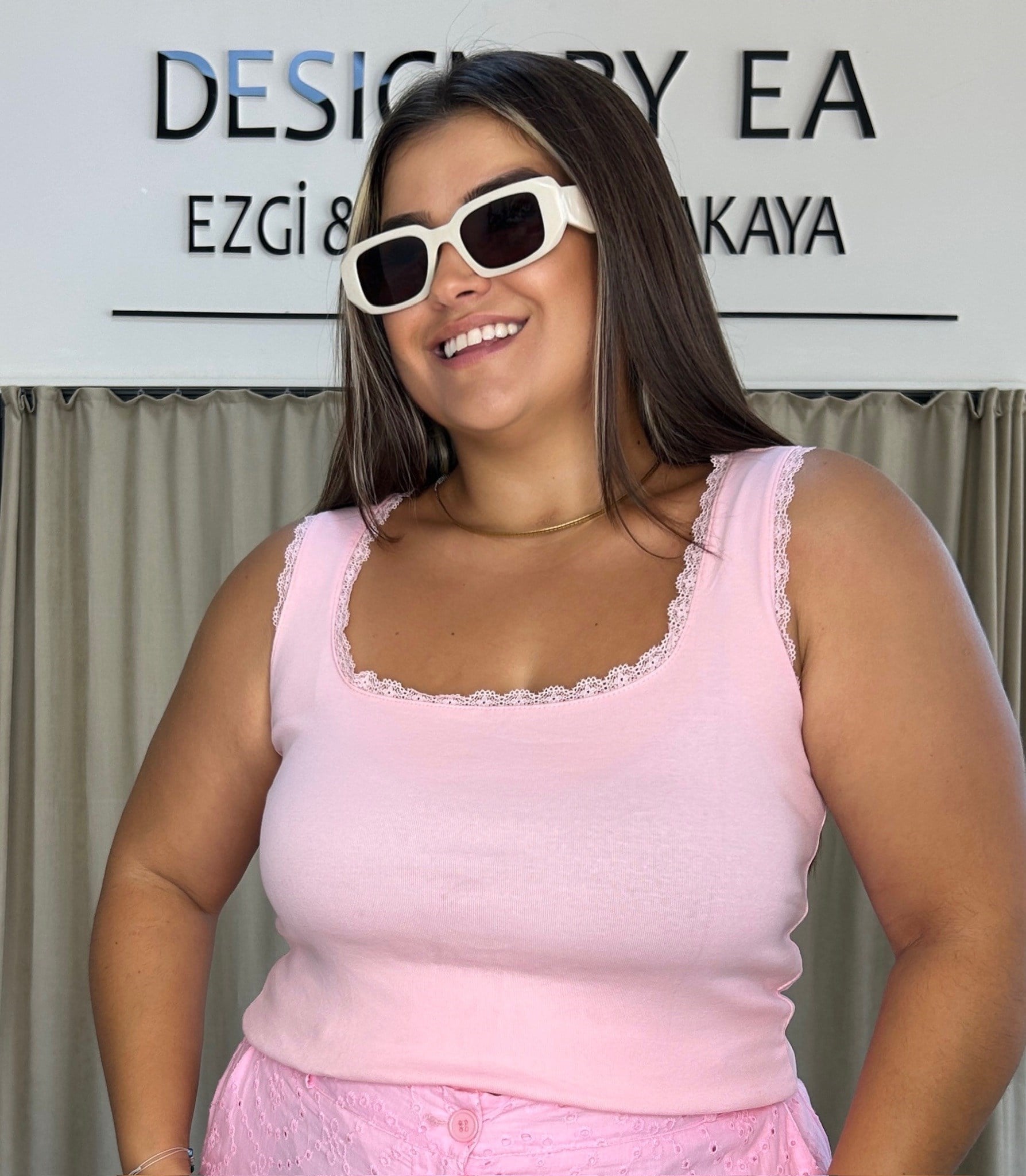 976- Pembe Dantelli Bluz