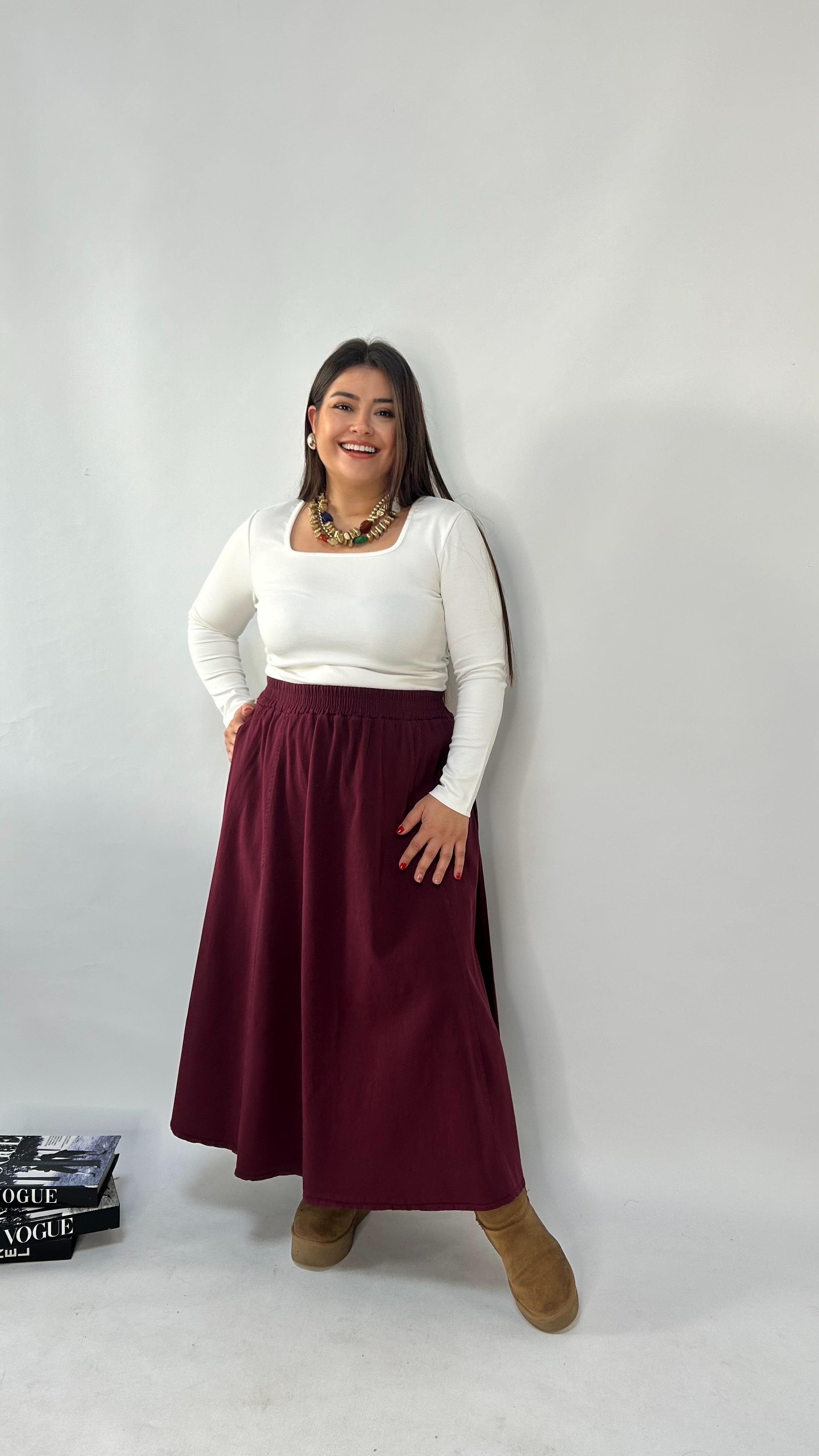 Beyaz Kare Yaka Bluz