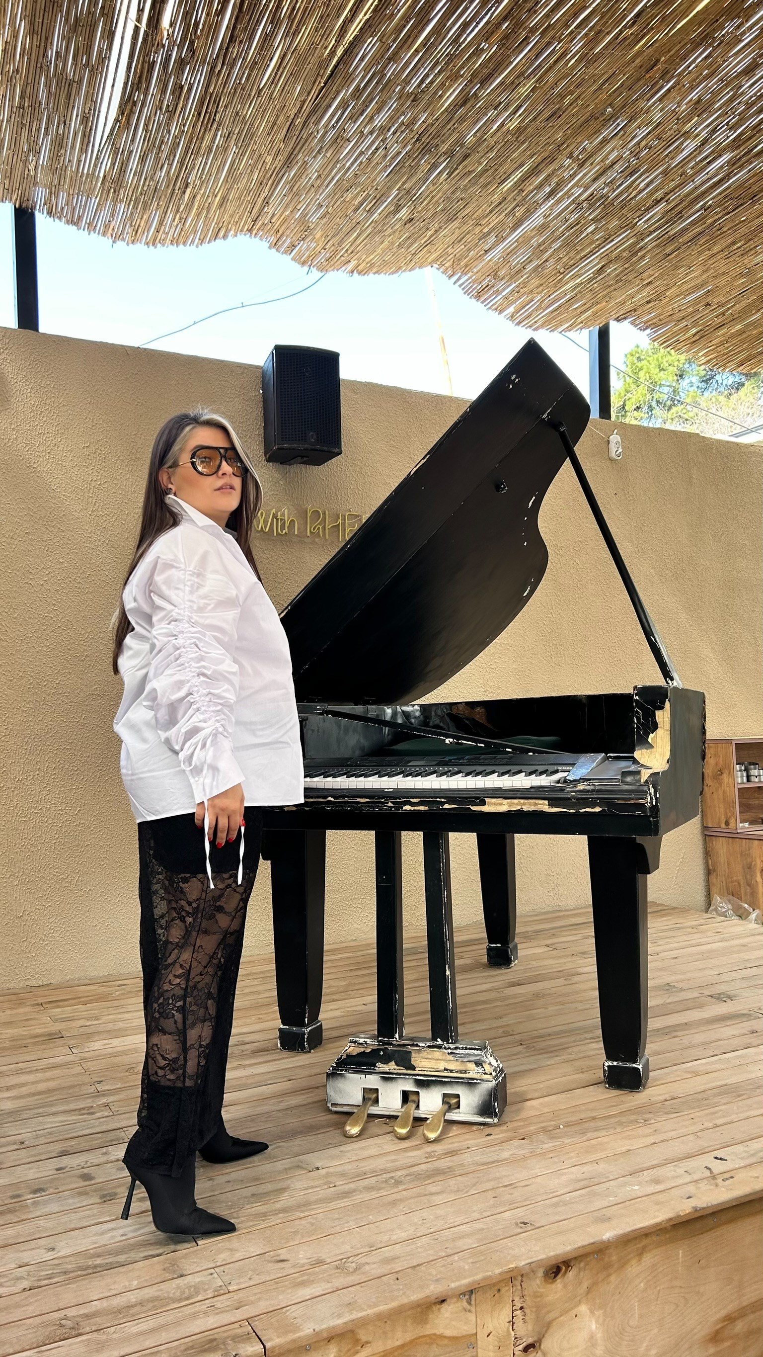 Beyaz Poplin Büzgülü Gömlek