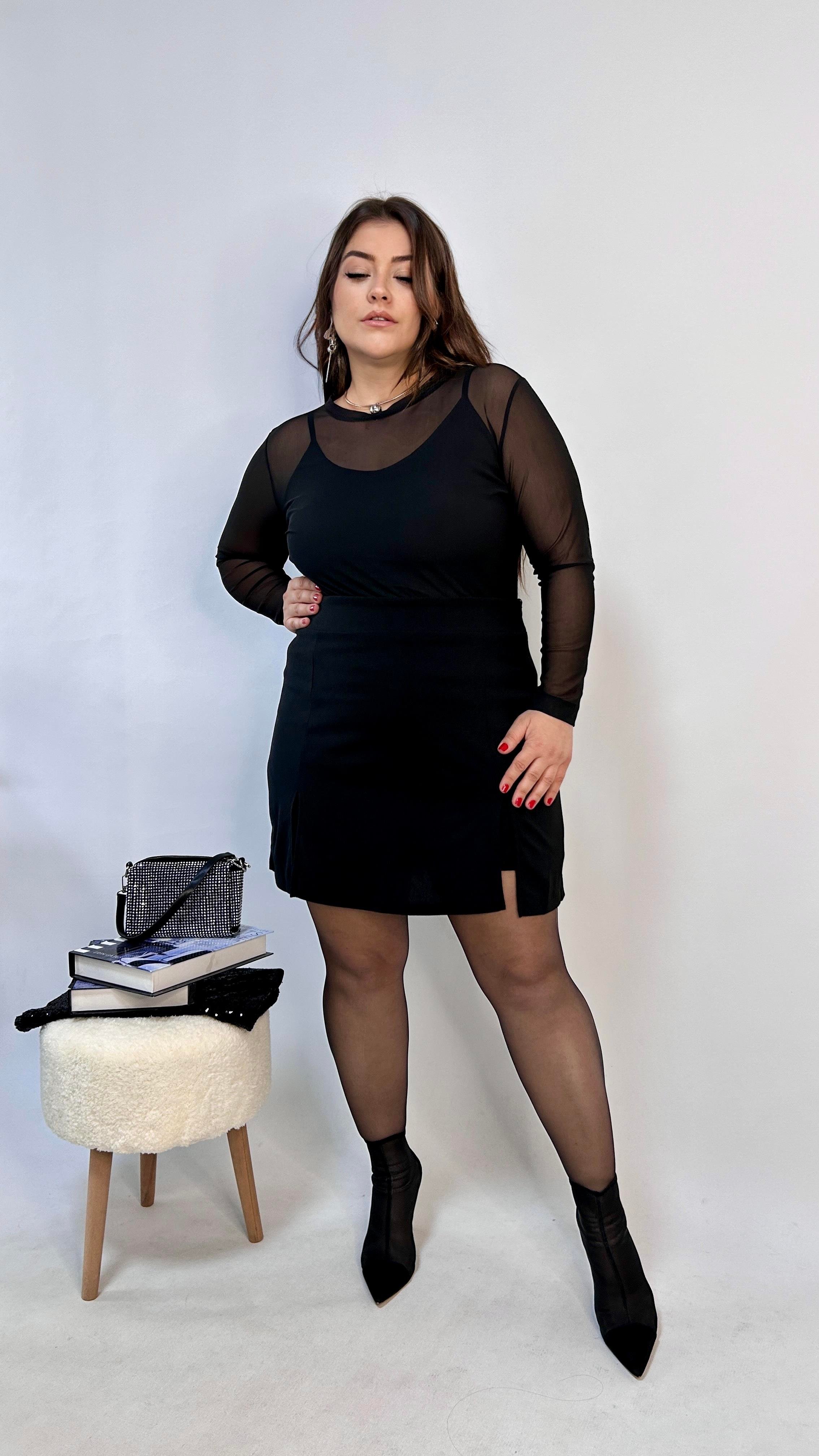 Çift Yırtmaçlı Şort Etek