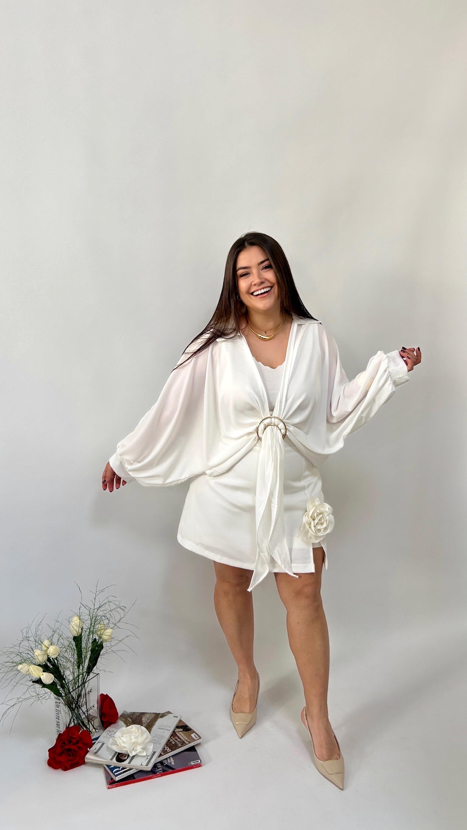 Gold Toka Detaylı Bluz 