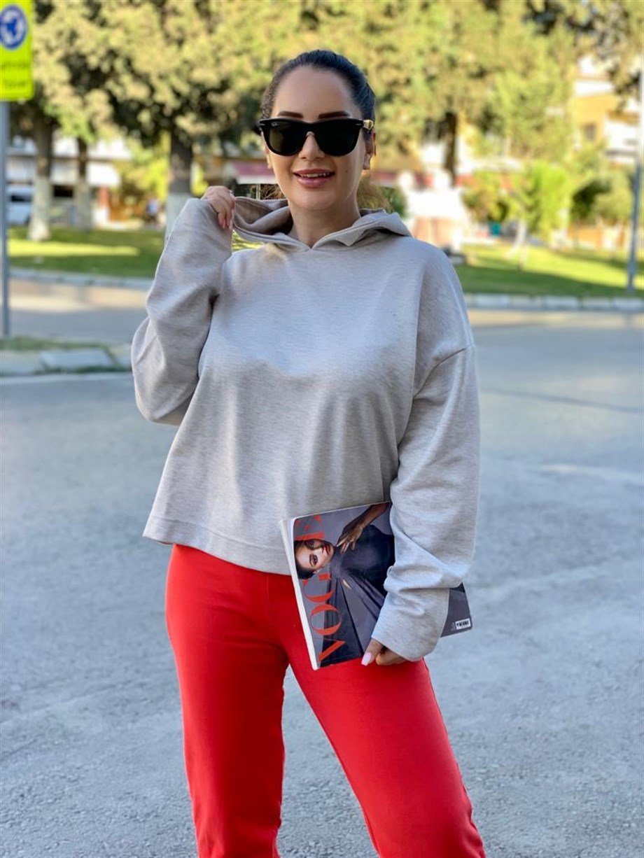 Gri Simli Sweatshirt