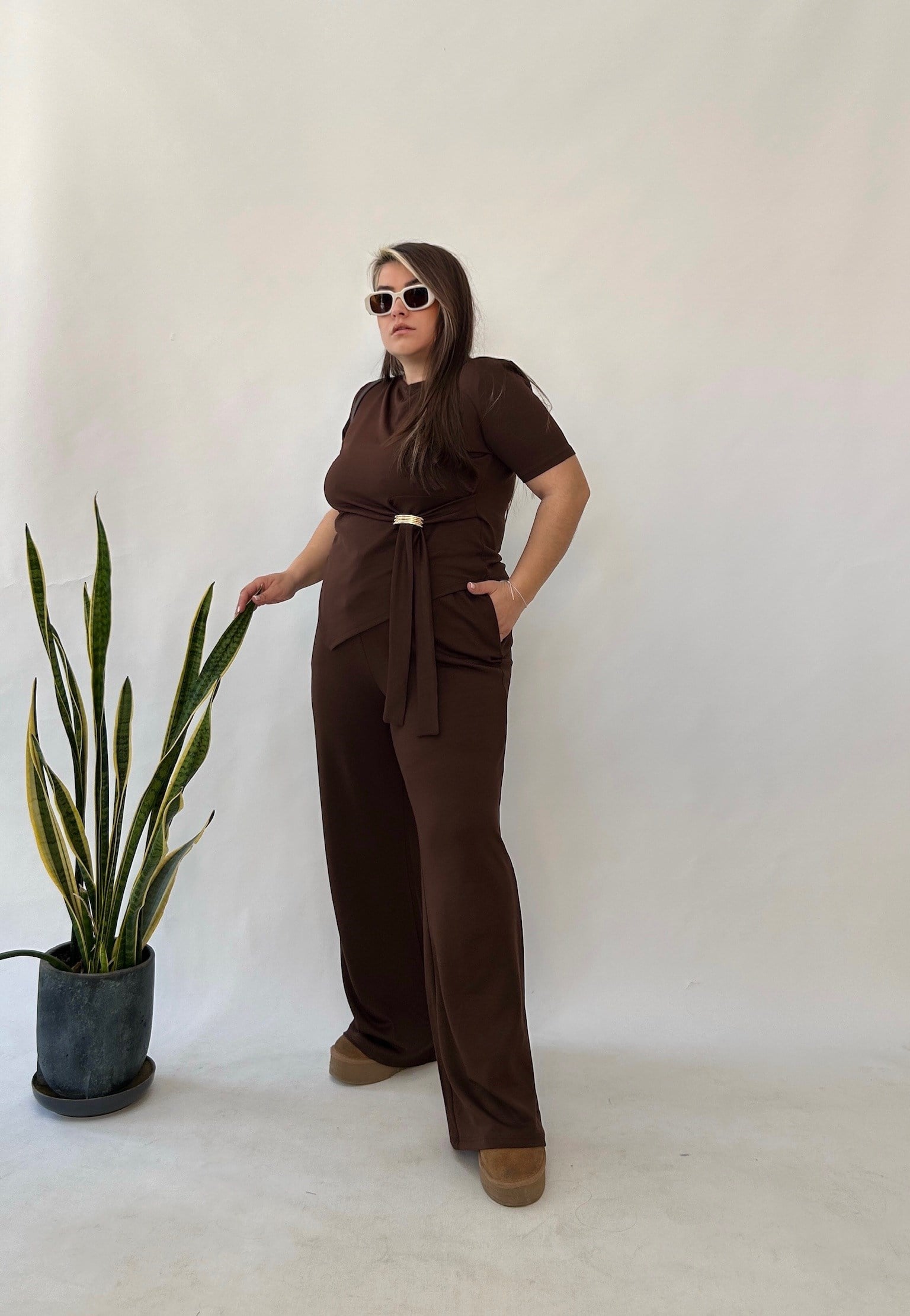 Kahve Modal Tokalı Takım 