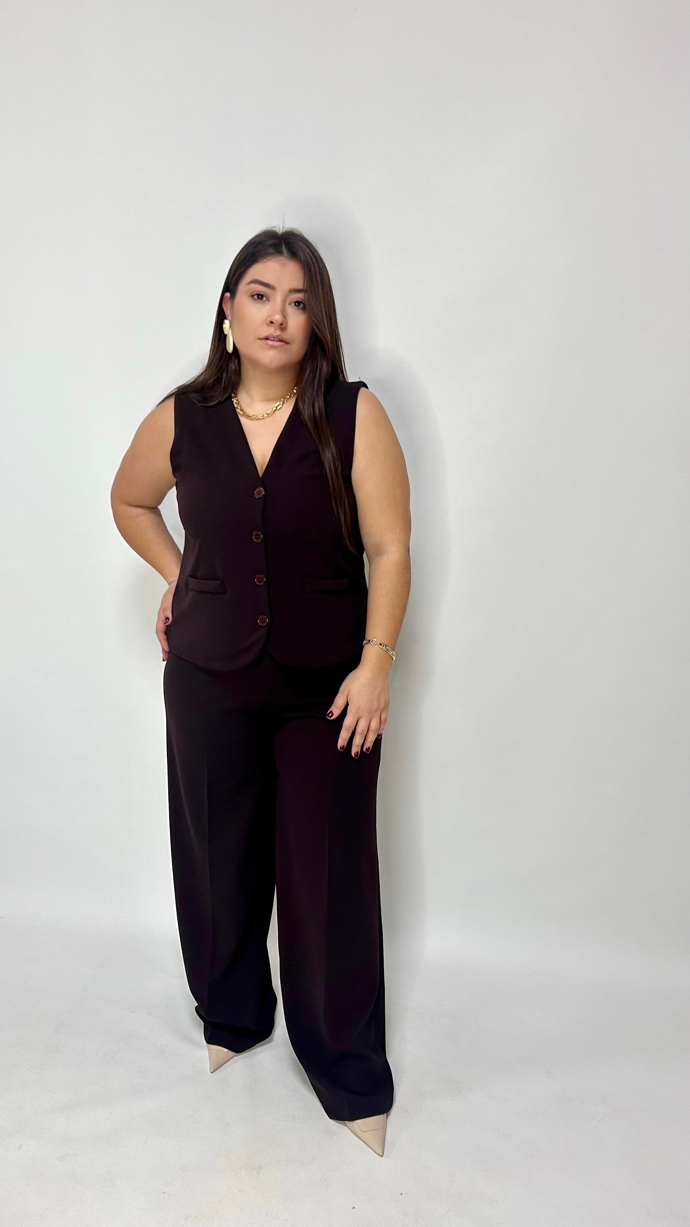 Kahve Palazzo Pantolon