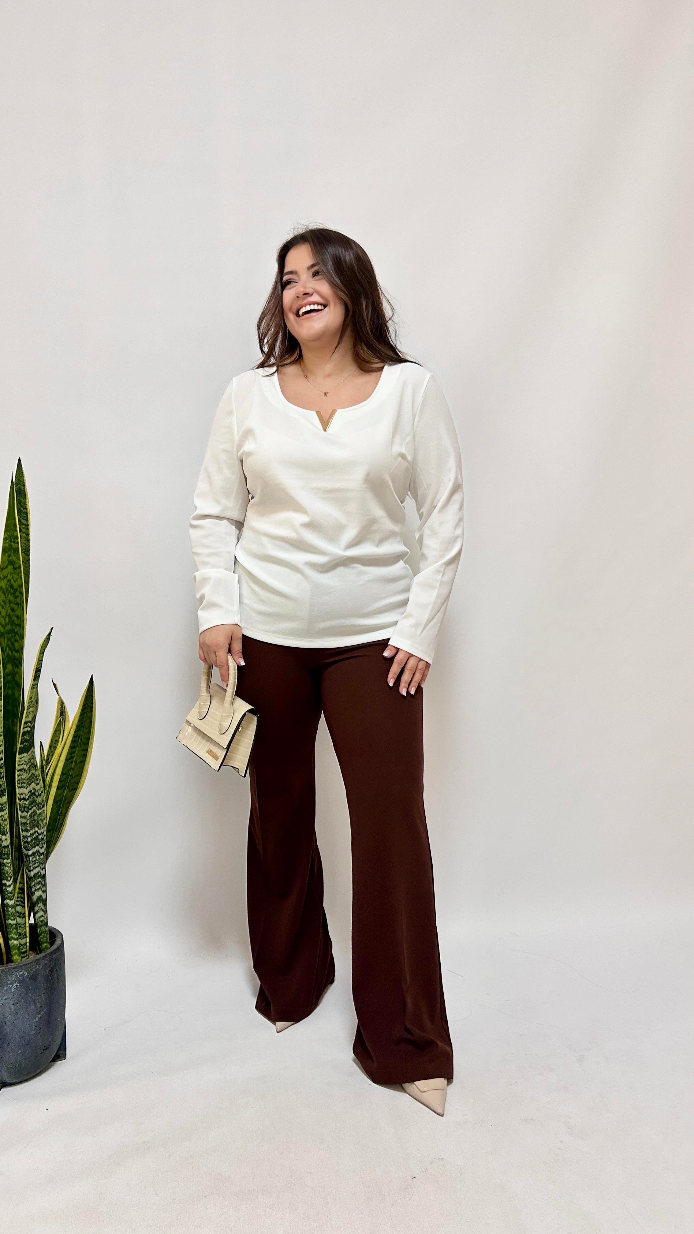 Kahve Sihirli İspanyol Pantolon