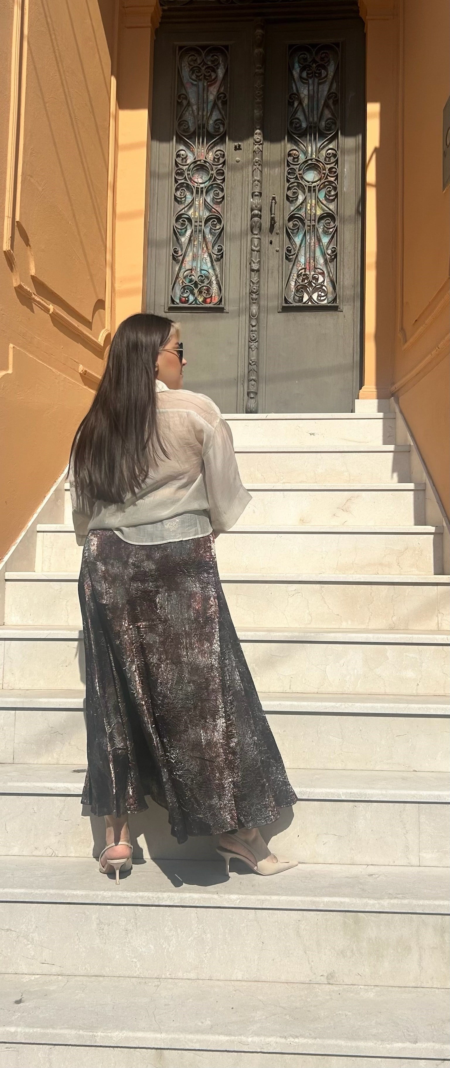 Kahve Varak Desen Etek