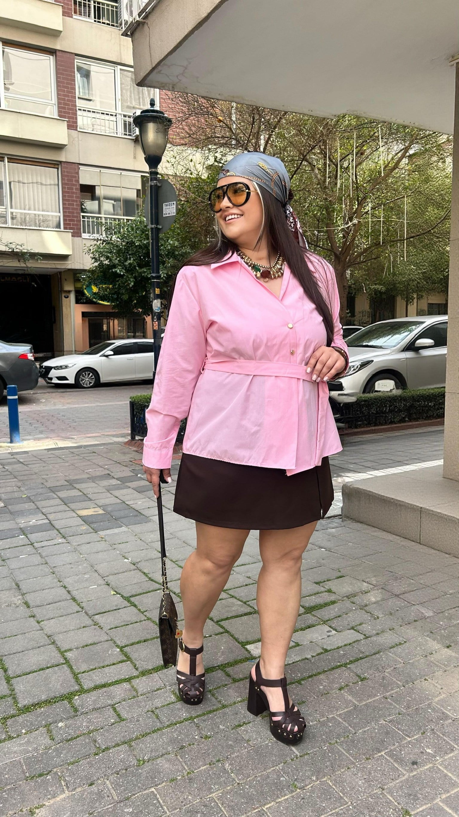 KahveYırtmaçlı Etek