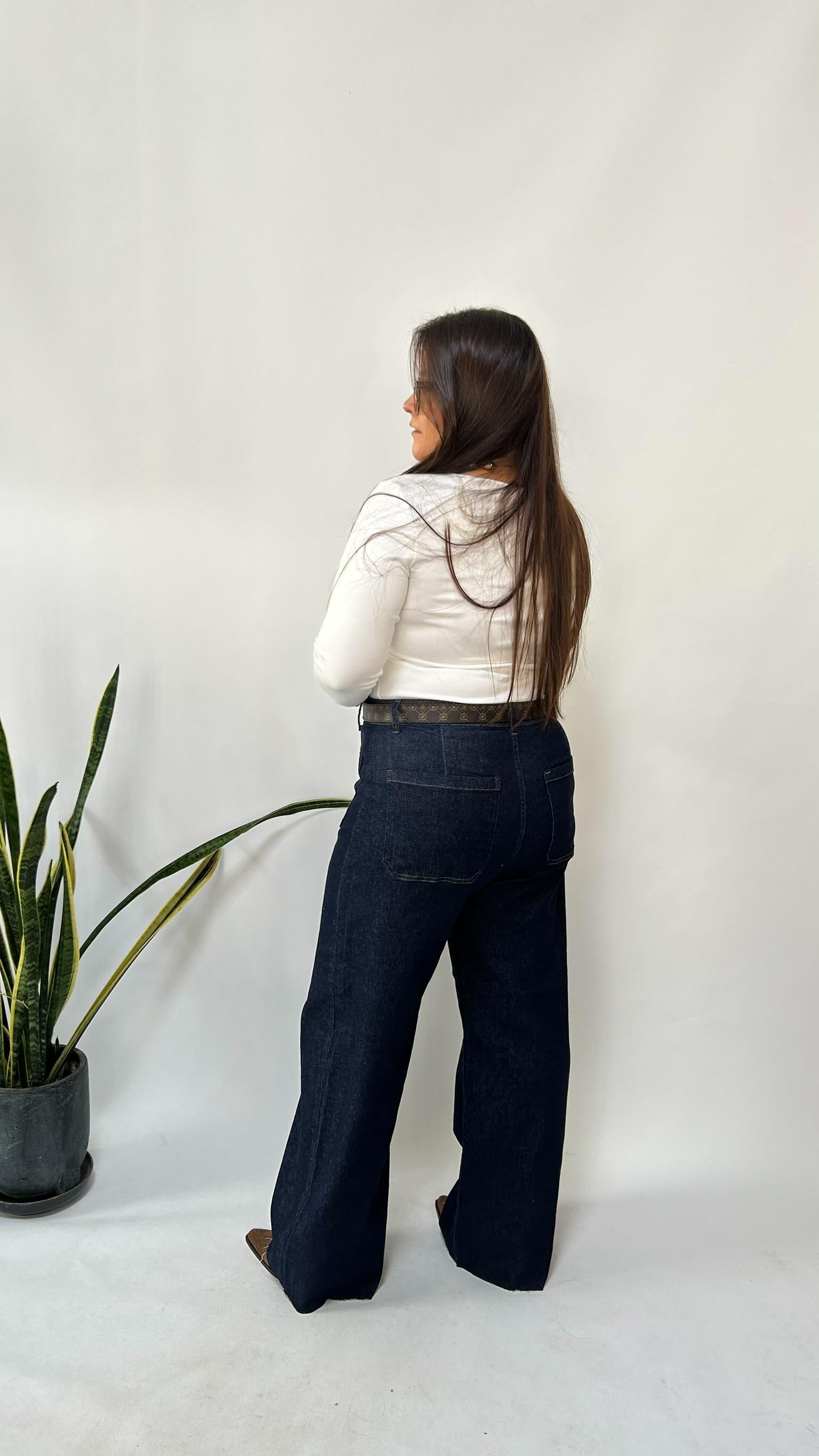 Kare Yaka Modal Kumaş Bluz 