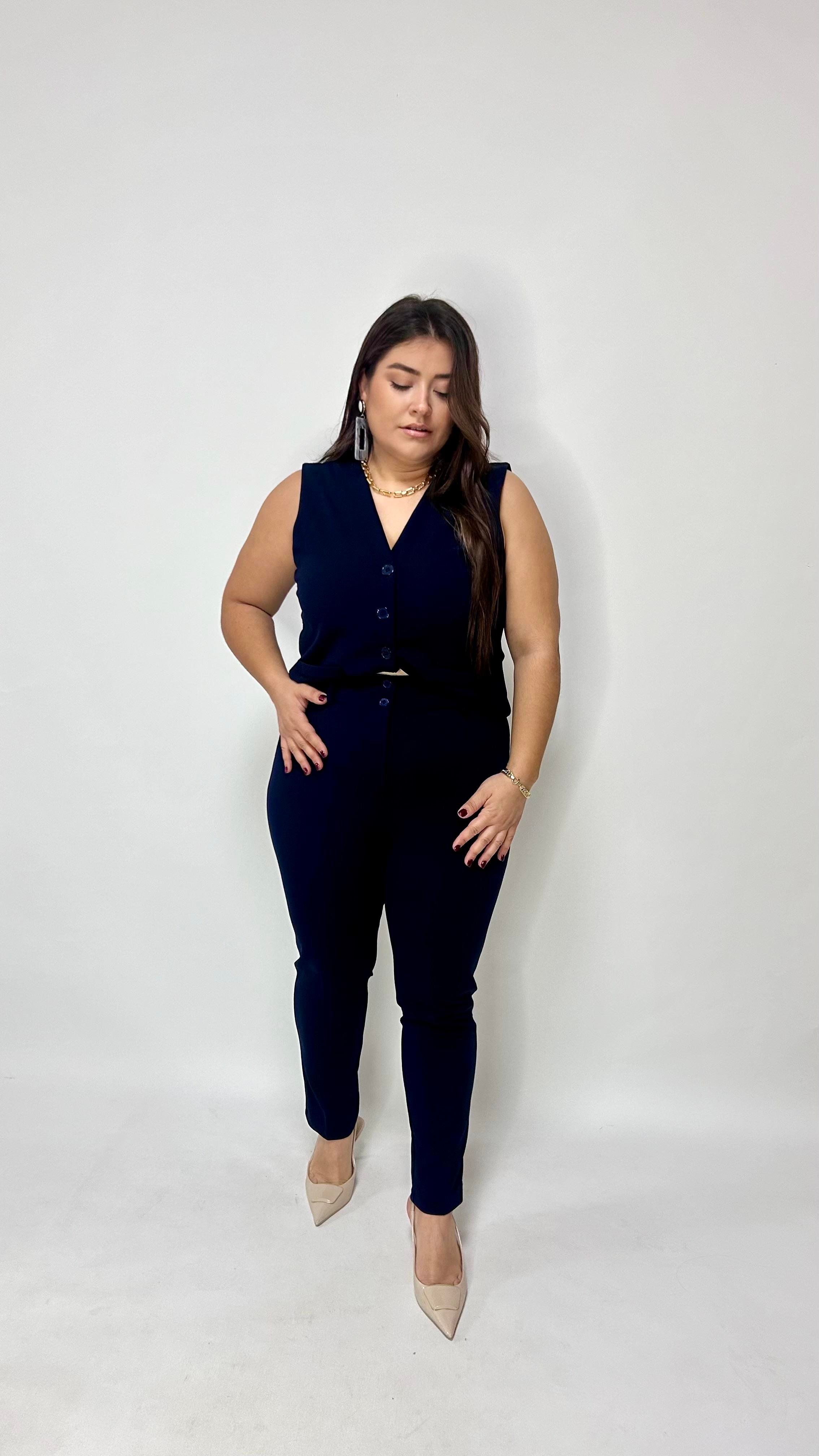 Lacivert  Dar Paça Pantolon