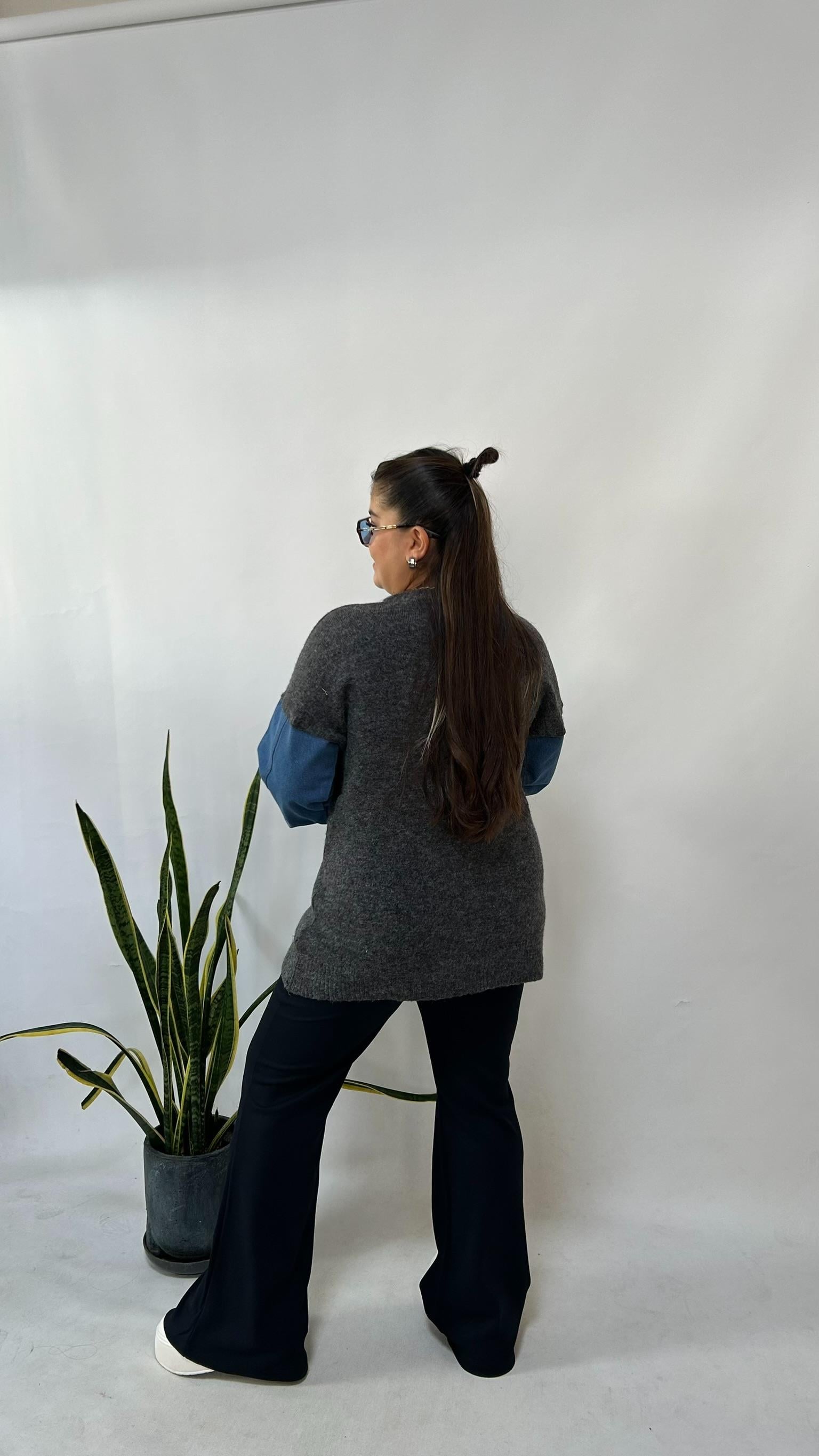 Lacivert Modal İspanyol Pantolon 