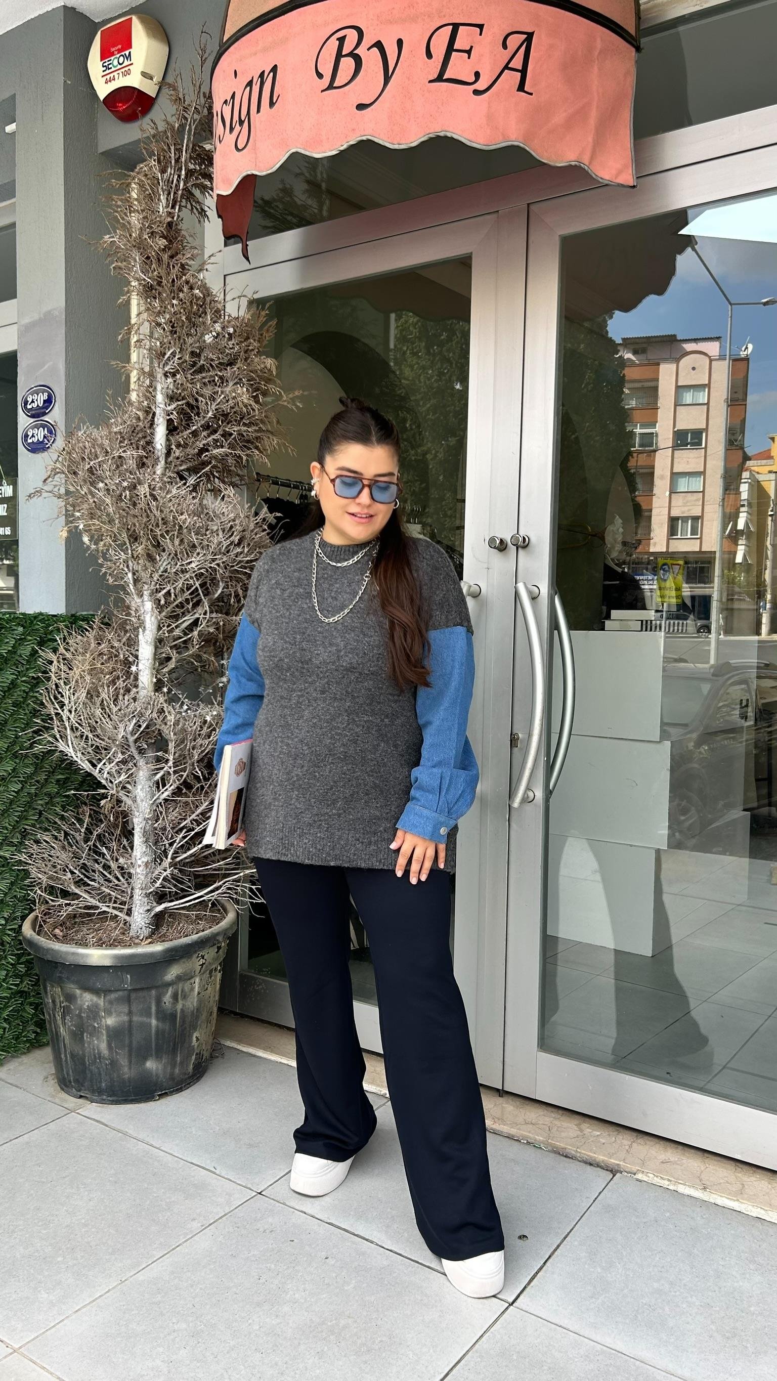 Lacivert Modal İspanyol Pantolon 