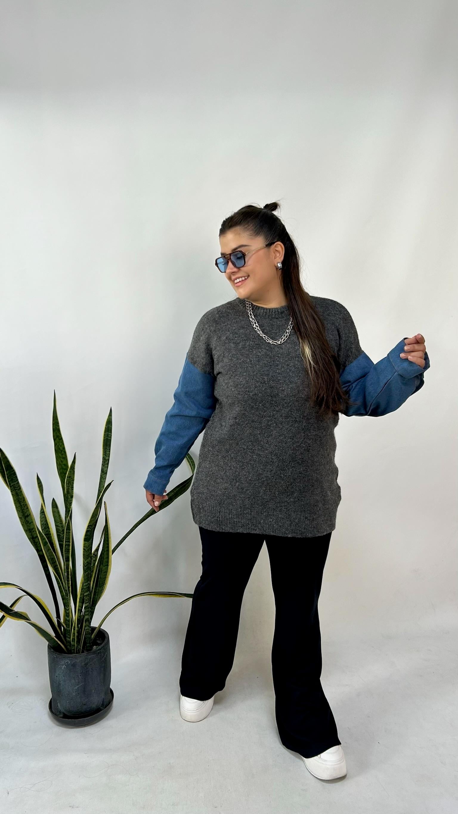 Lacivert Modal İspanyol Pantolon 