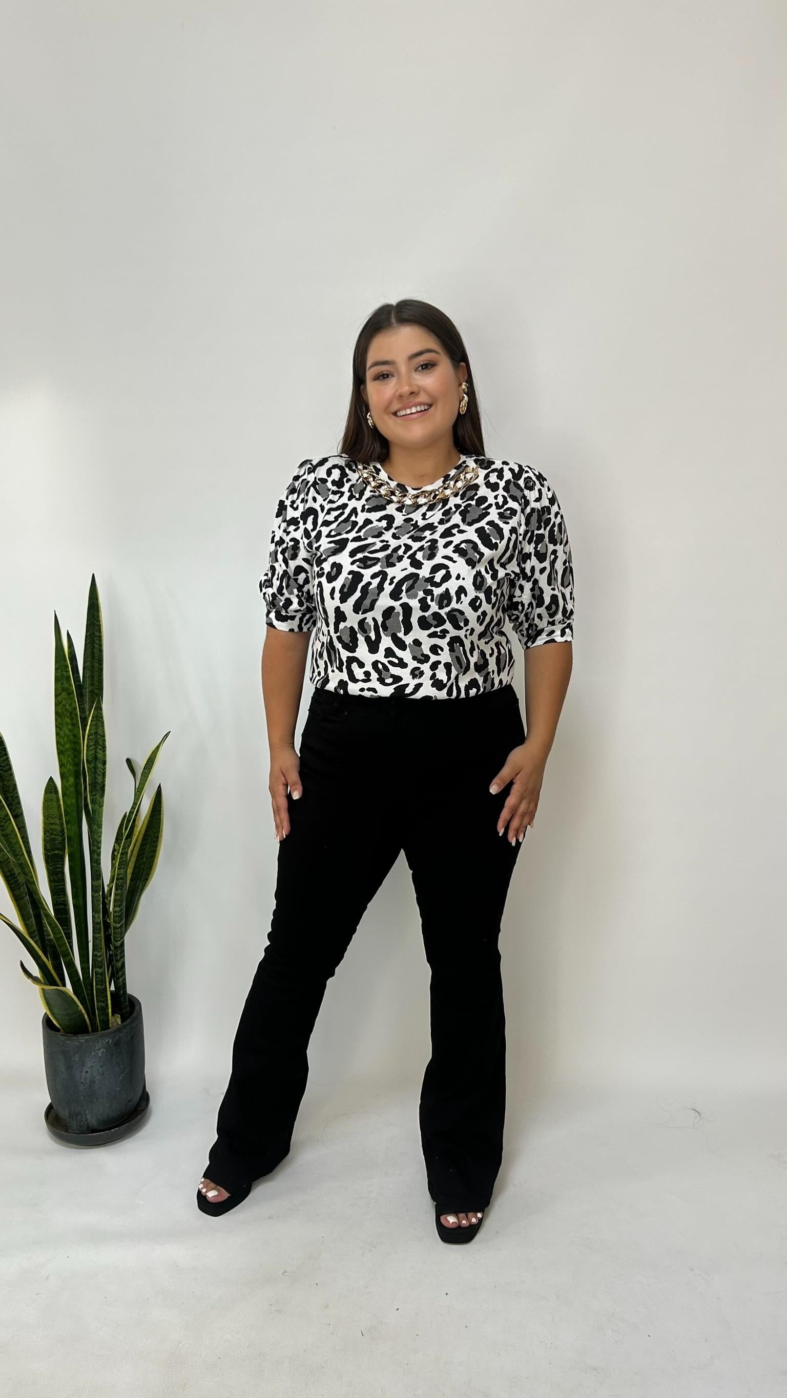 Leopar Kolyeli Bluz