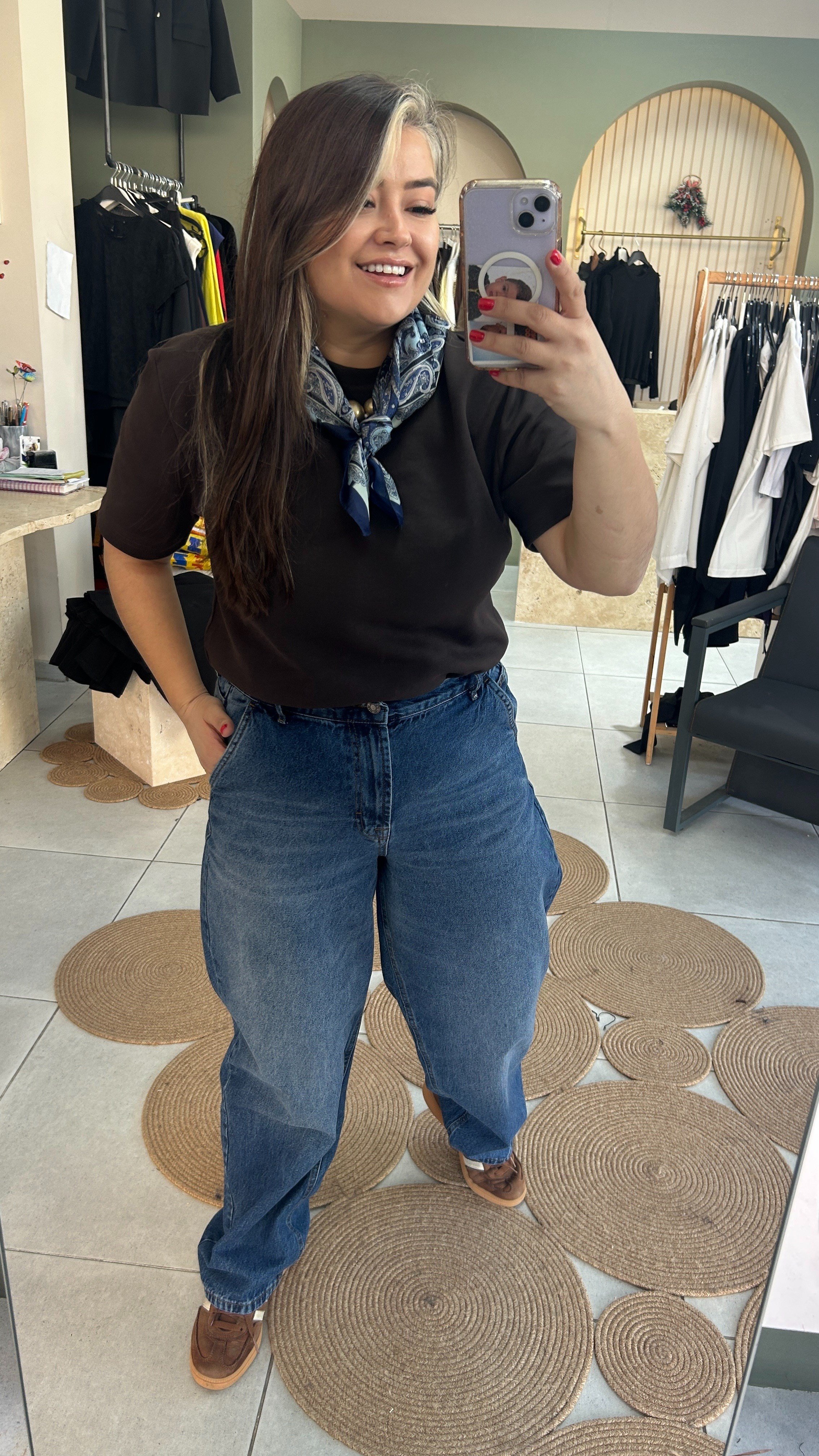 Mavi Belden Lastikli Jean 