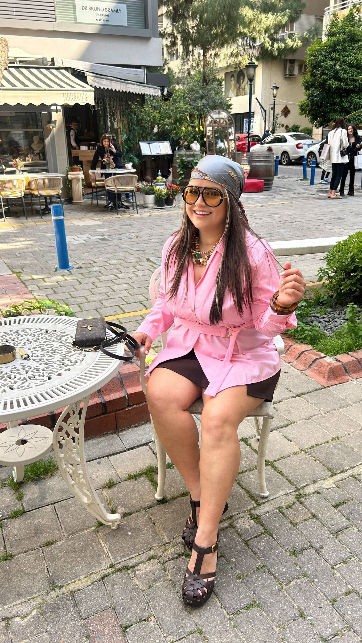 Pembe Kemerli Poplin Gömlek