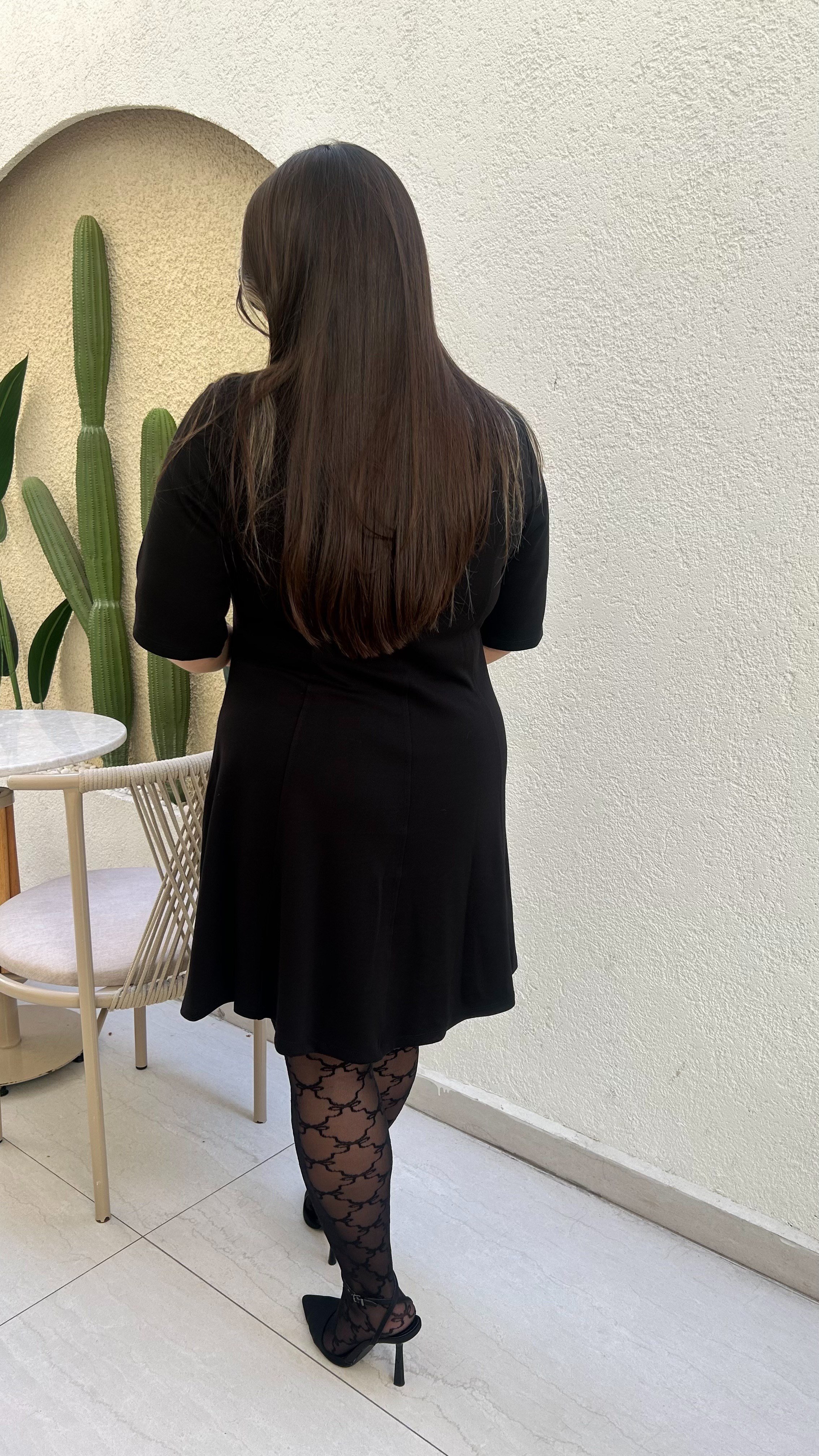 Sihirli Çelik Kumaş Godeli Elbise