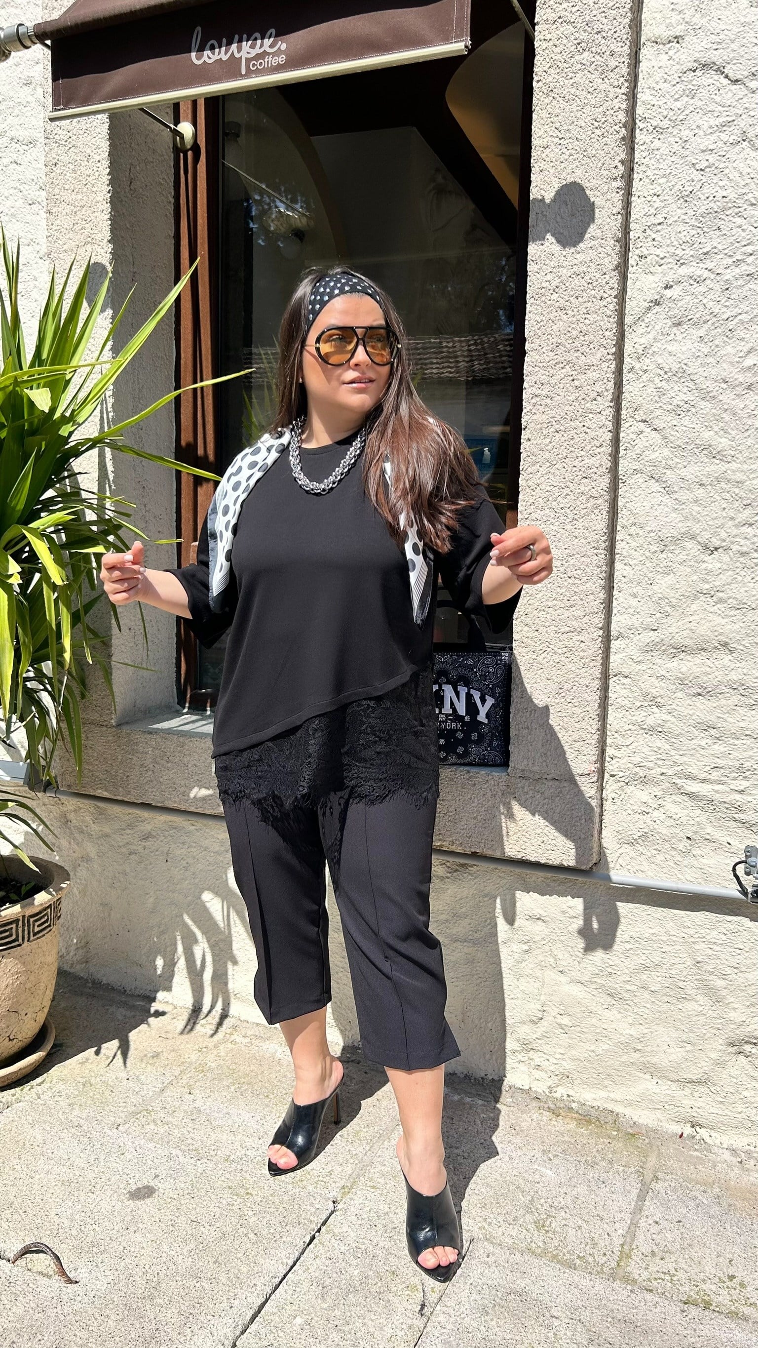 Siyah  Kapri Pantolon