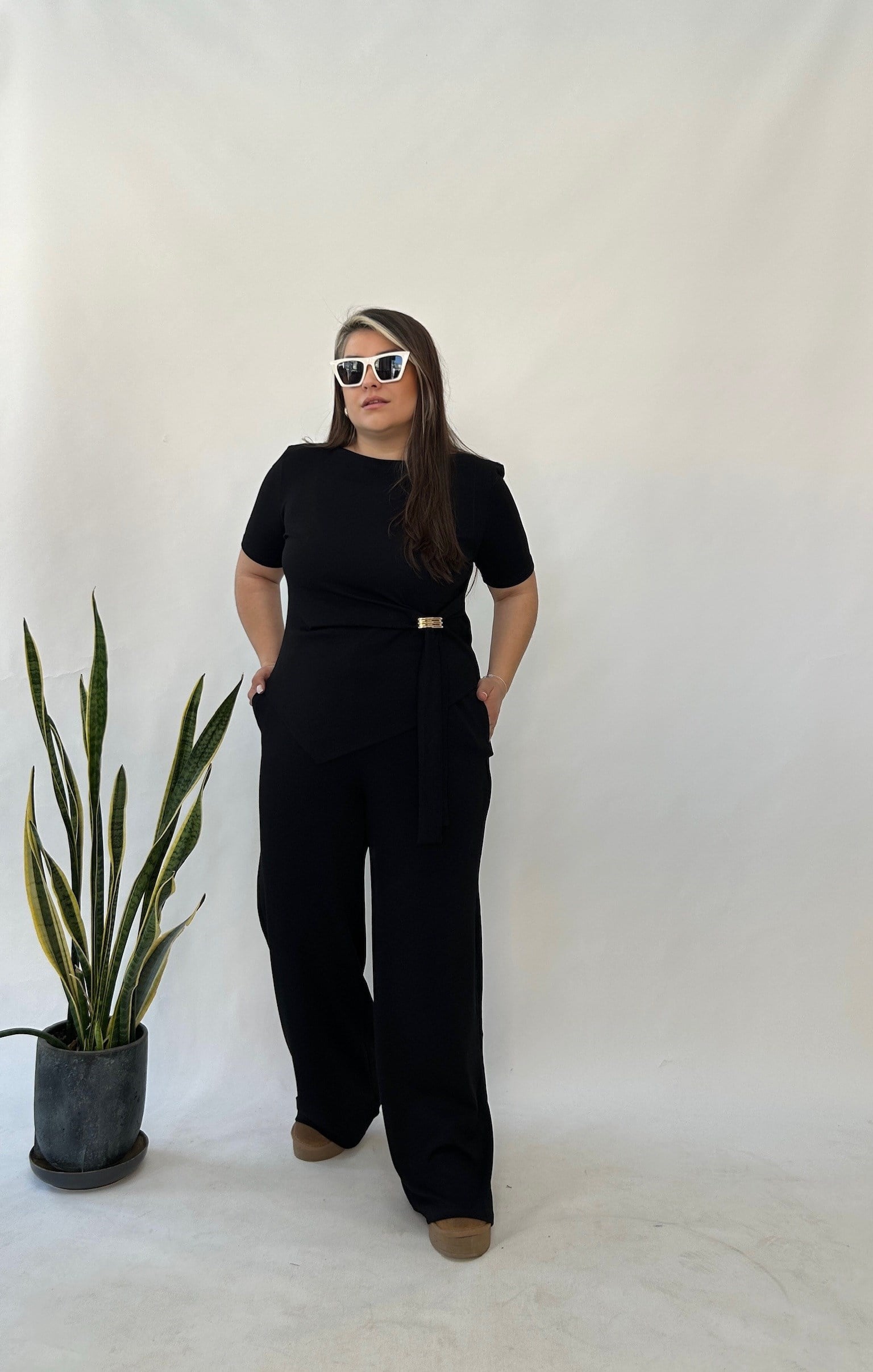 Siyah  Modal Tokalı Takım 