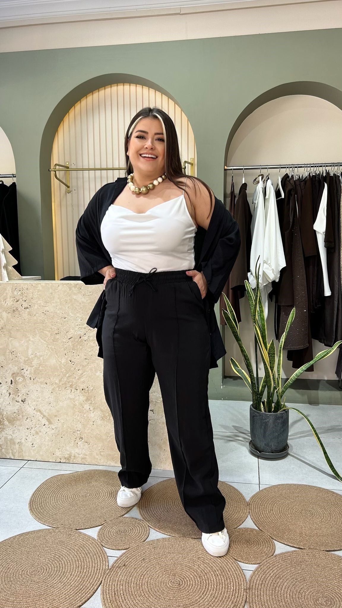 Tencel Yırtmaçlı Gömlek
