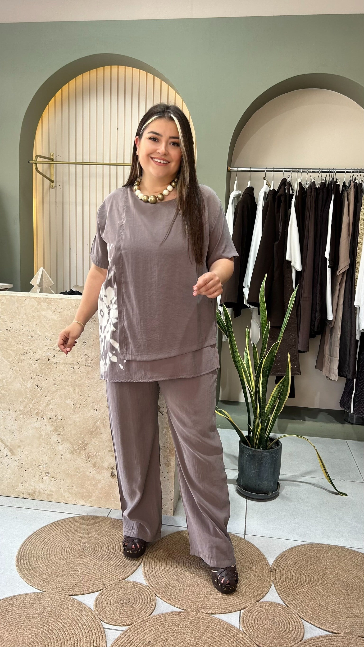 Vizon Baskılı Tencel Takım 