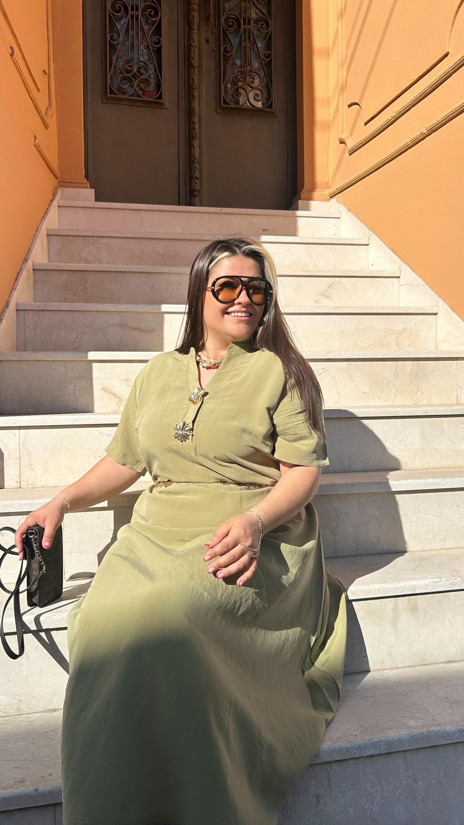 Vizon Gold Düğme Elbise