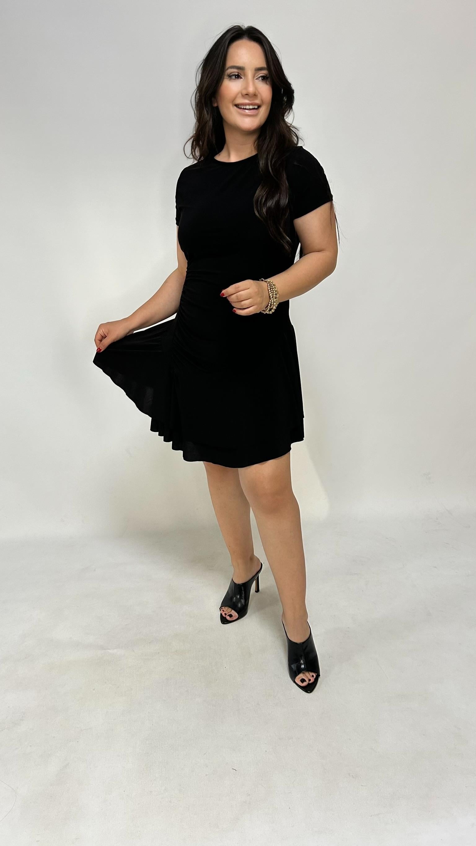 Volanlı Sandy Elbise