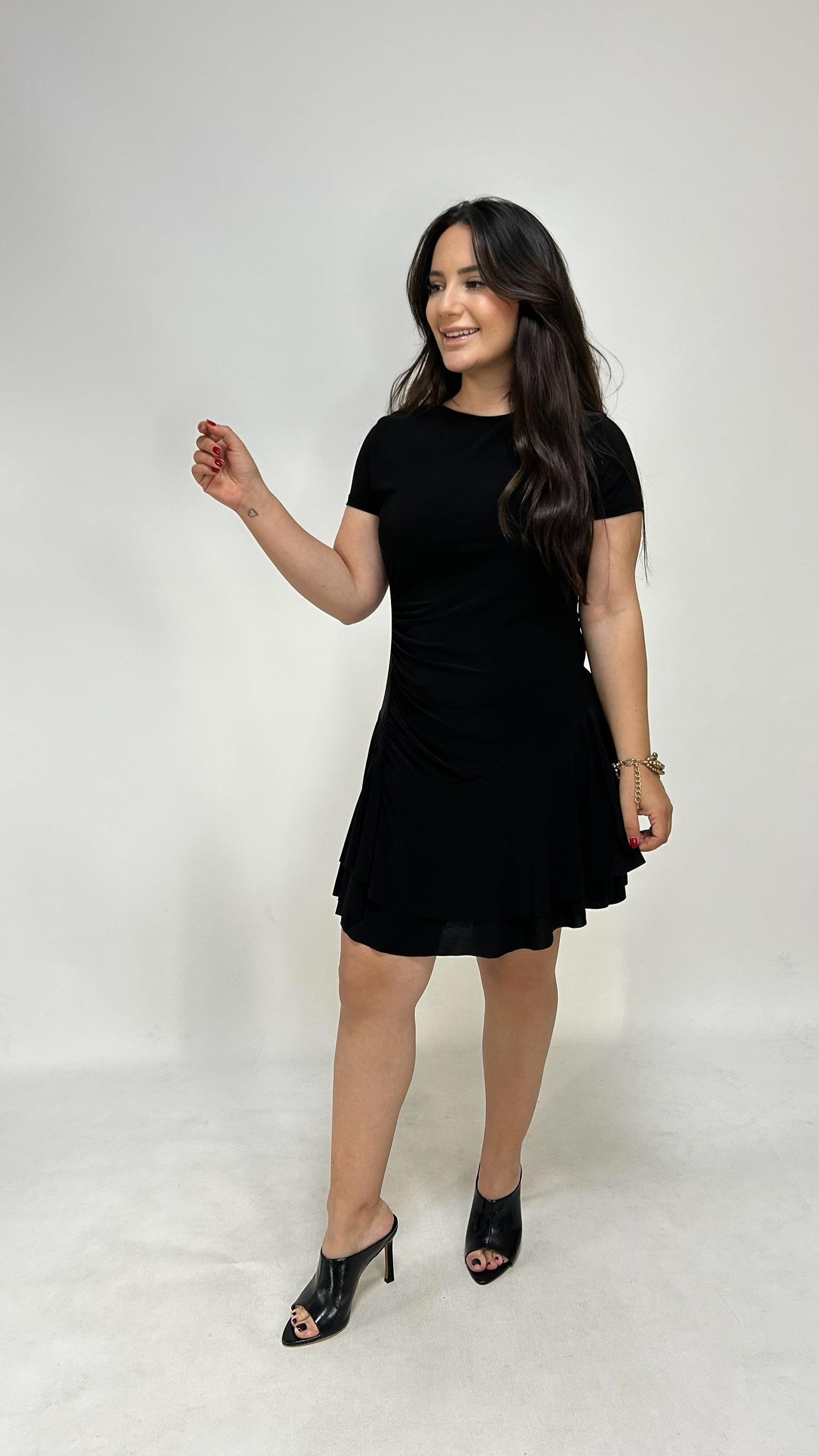 Volanlı Sandy Elbise