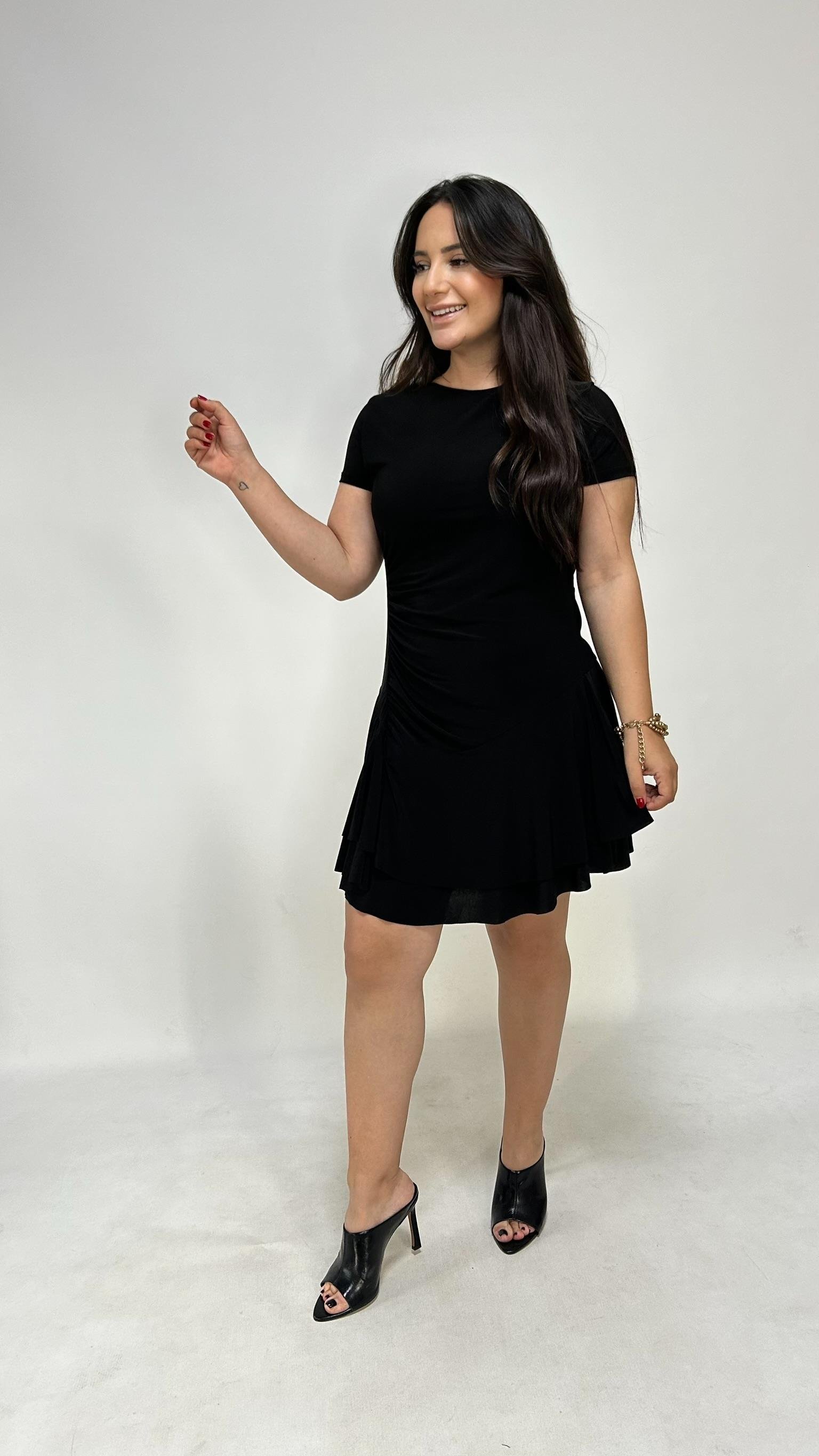 Volanlı Sandy Elbise