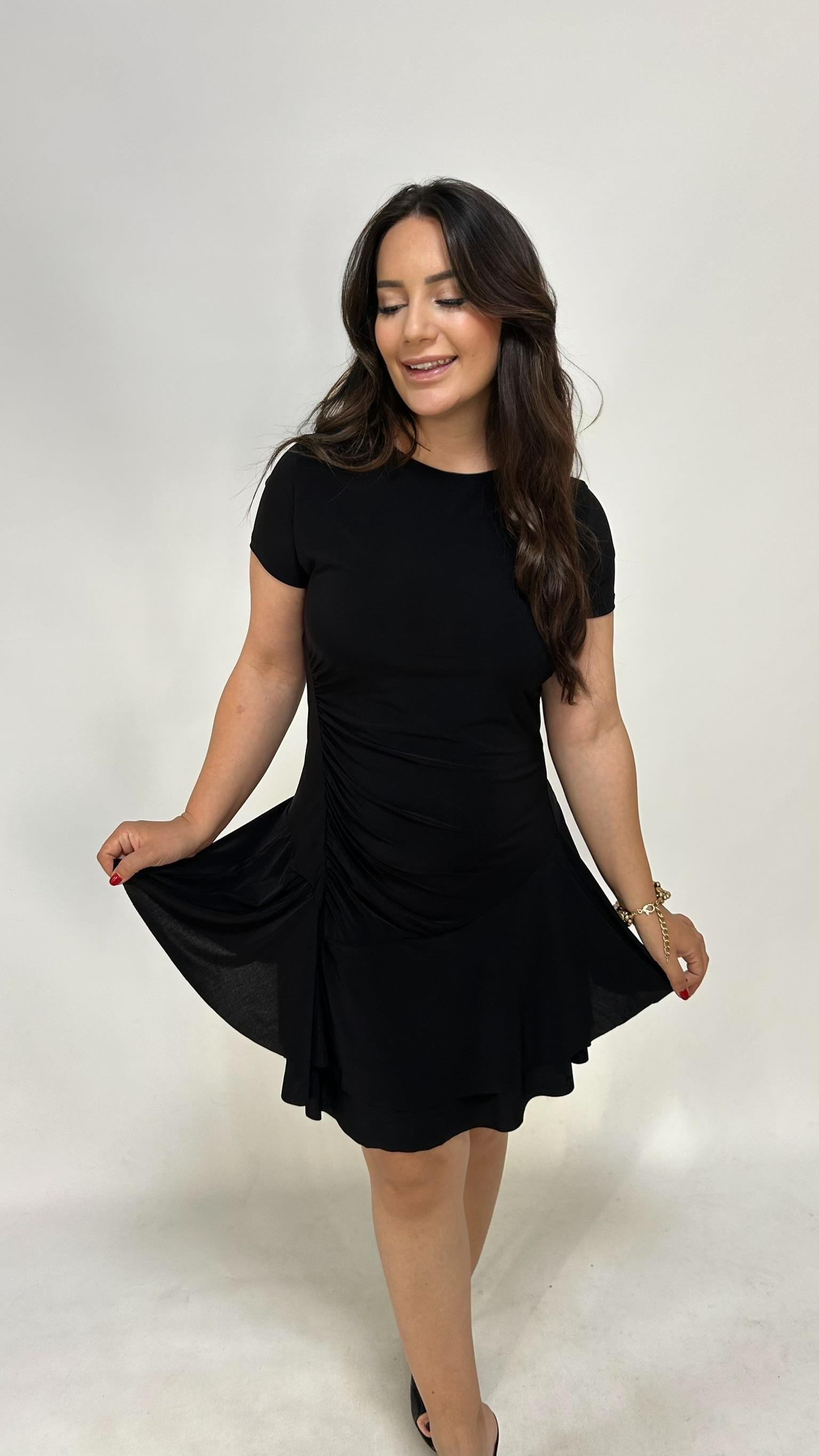 Volanlı Sandy Elbise