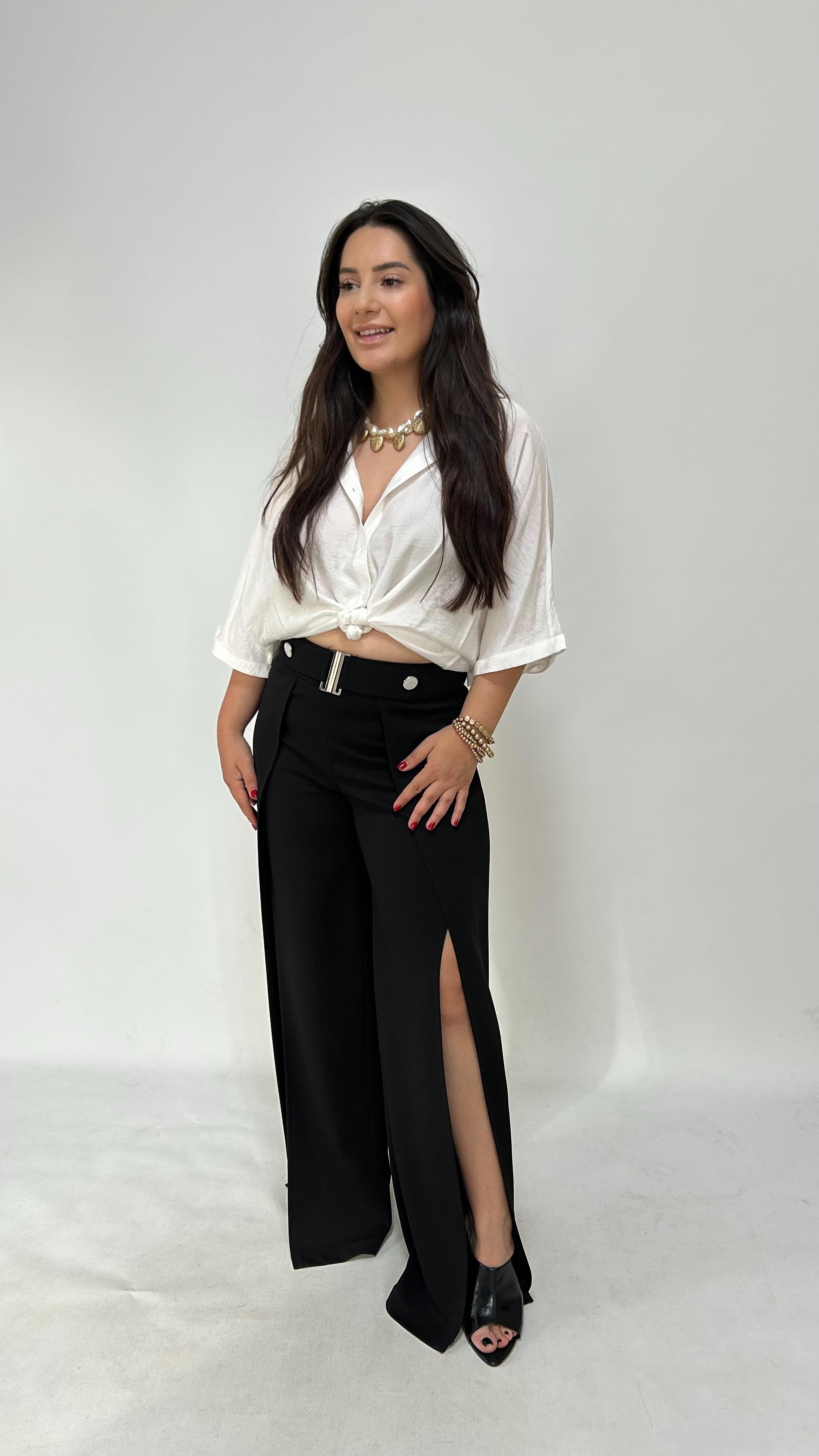 Yırtmaç Detaylı Tasarım Pantolon 