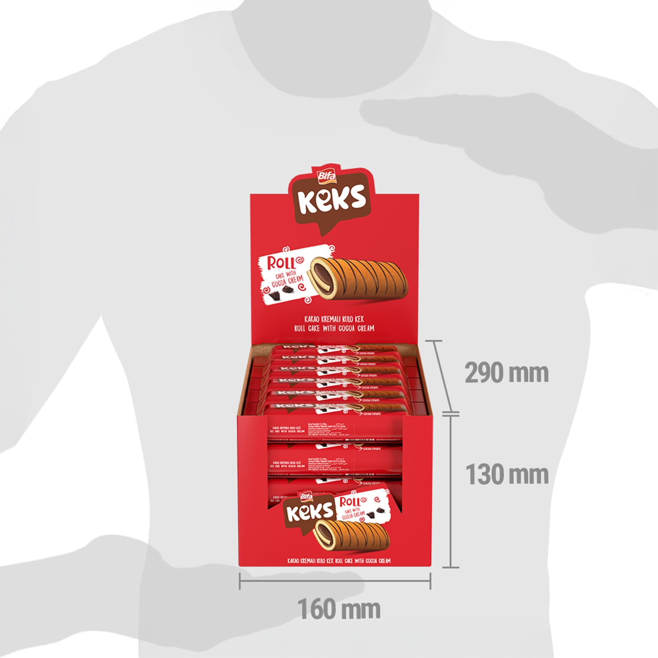 Bifa Keks Kakao Kremalı Rulo Kek 50 gr x 24 Adet