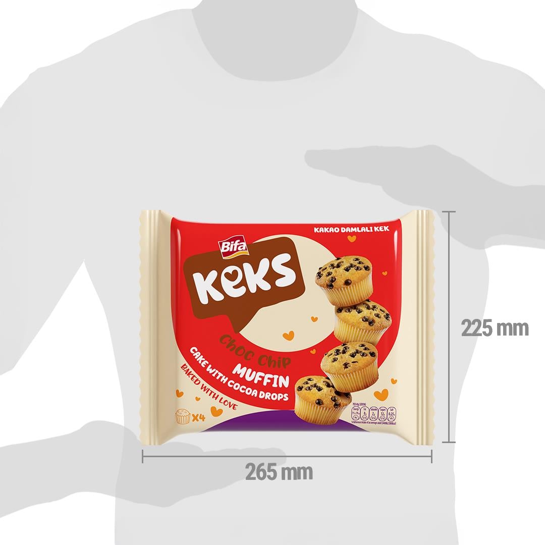Bifa Keks Muffin Kek Kakaolu Damlalı Vanilyalı 200 gr x 2 adet