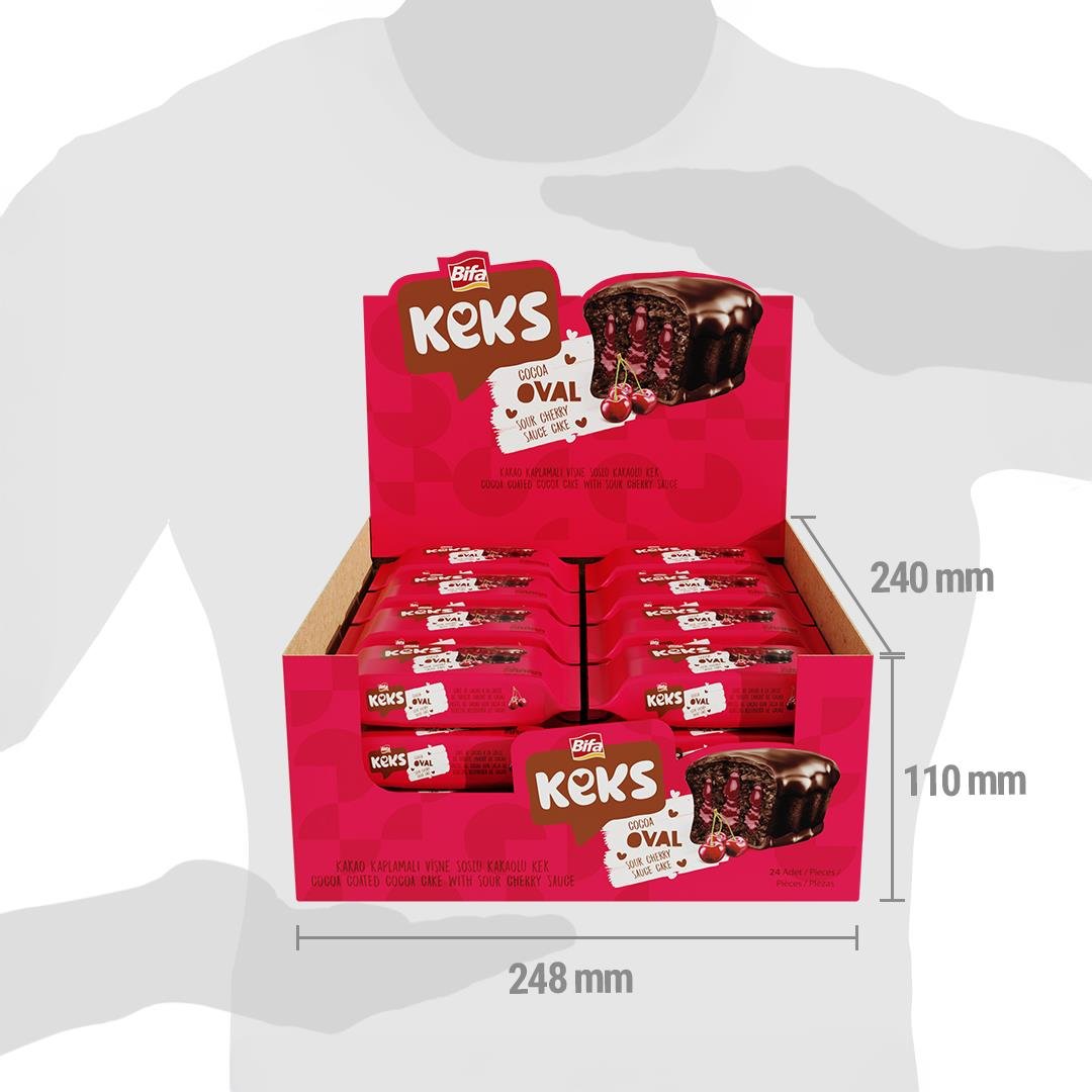Bifa Keks Oval Kek Vişneli 45 gr x 24 Adet