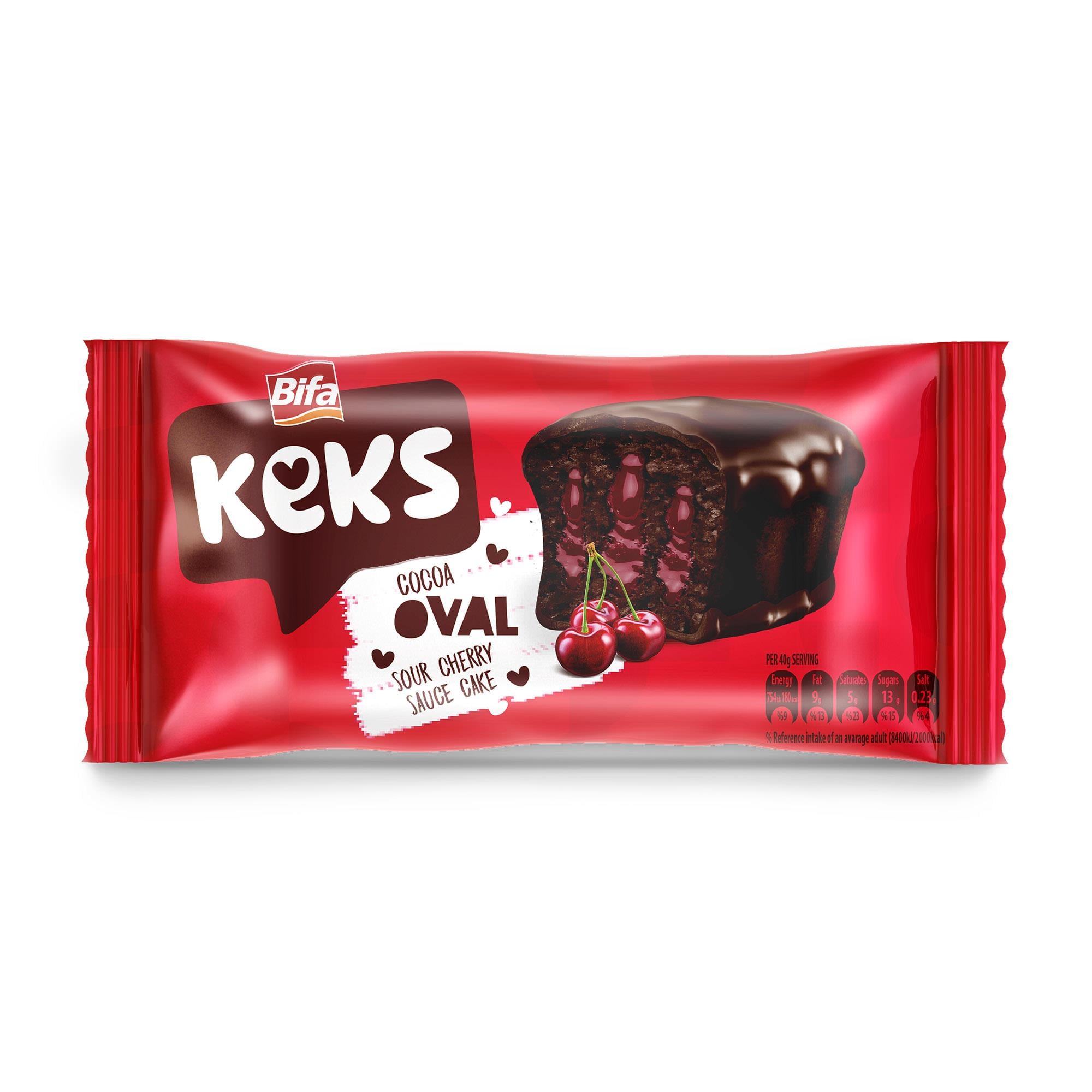 Bifa Keks Oval Kek Vişneli 45 gr x 24 Adet