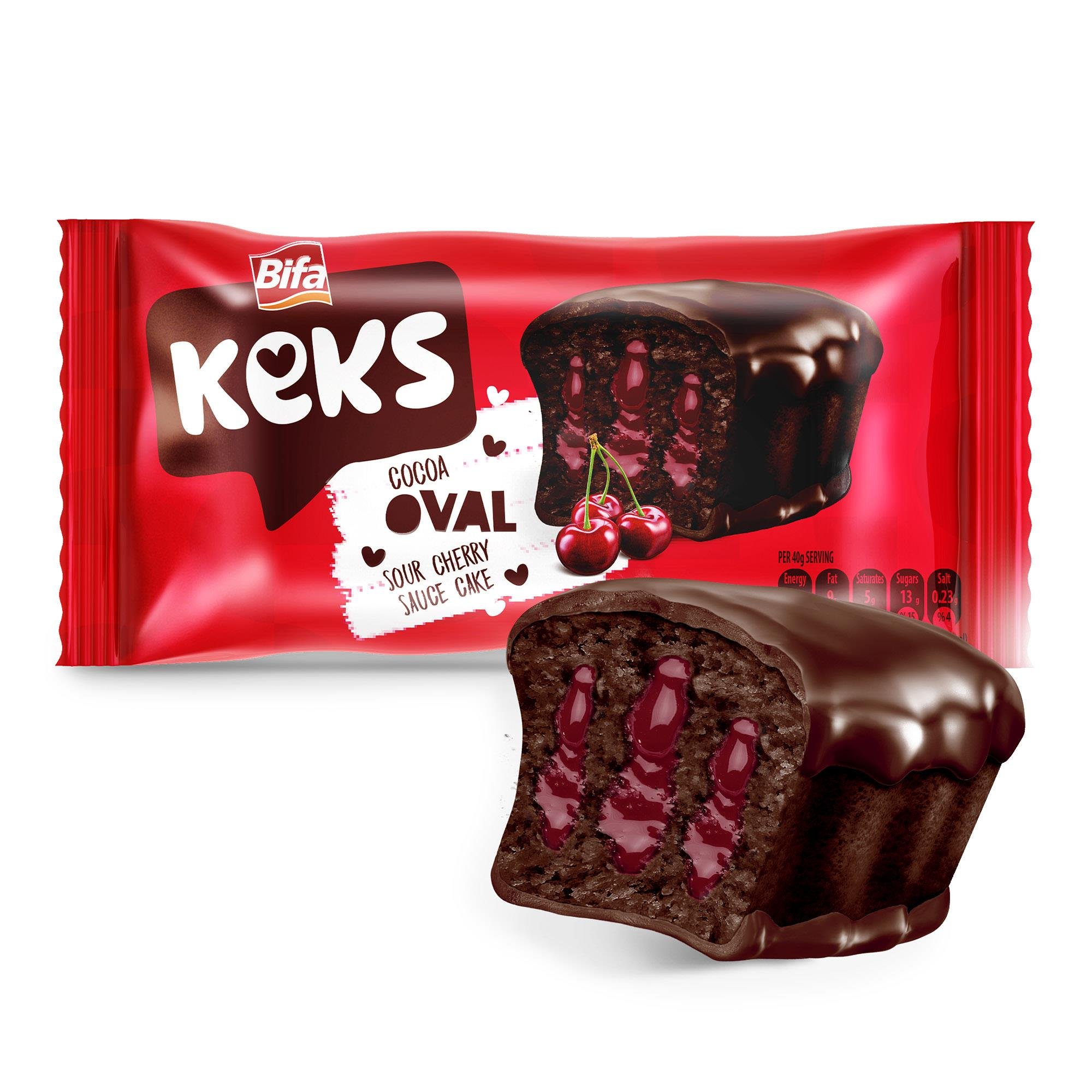 Bifa Keks Oval Kek Vişneli 45 gr x 24 Adet
