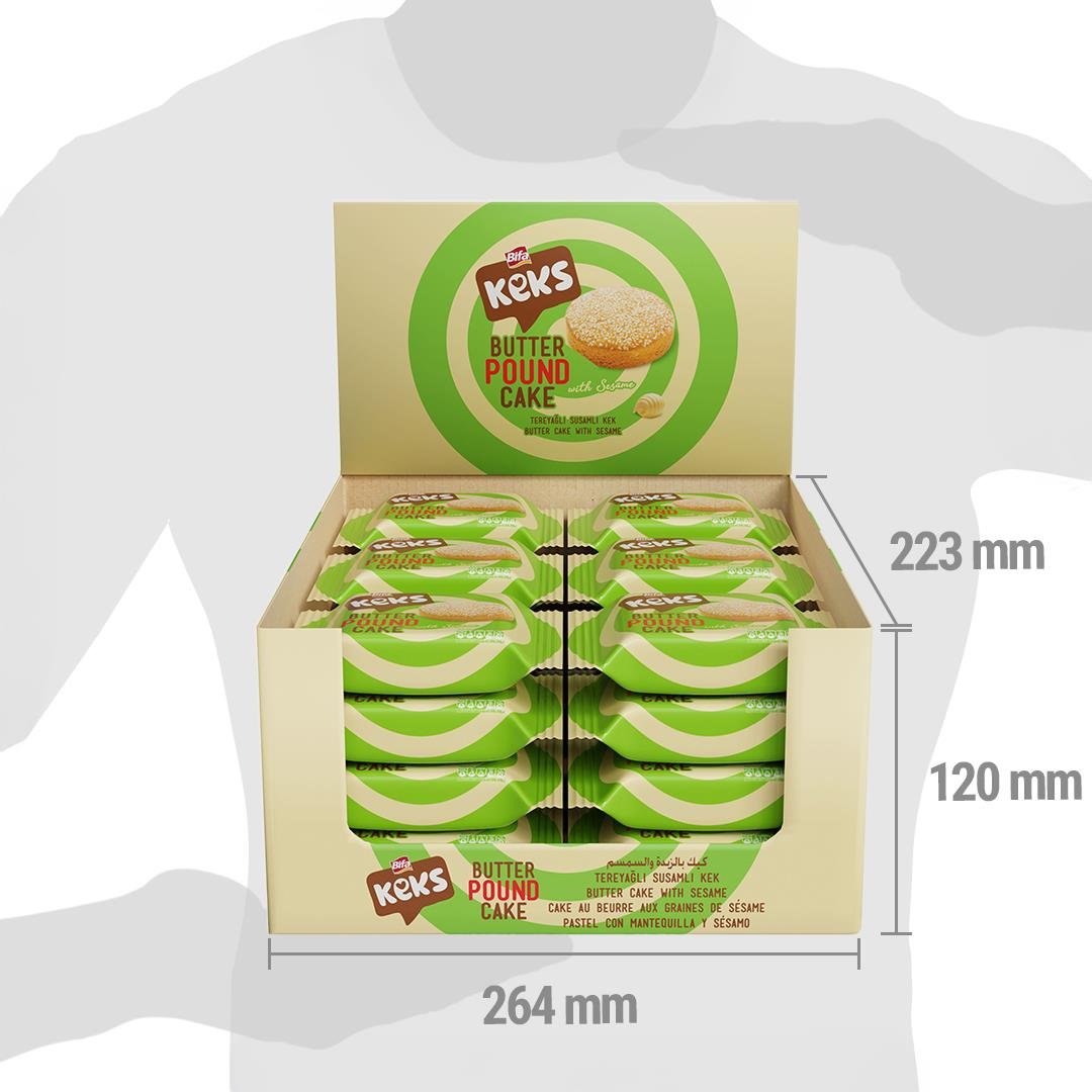 Bifa Keks Tereyağlı Susamlı Kek 50 gr x 24 adet