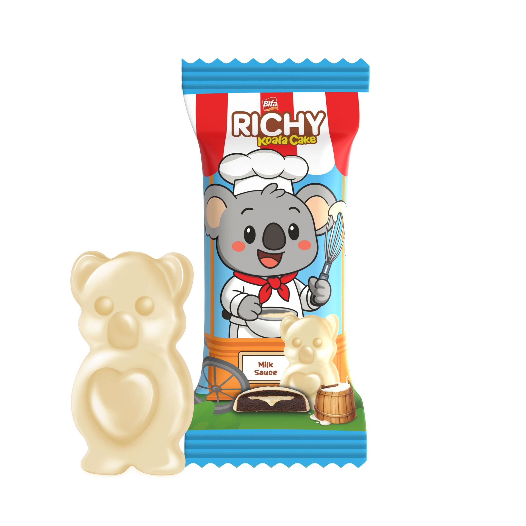 Bifa Richy Kaplamalı Sütlü Sos Dolgulu Kakaolu Kek 55 gr x 24 Adet