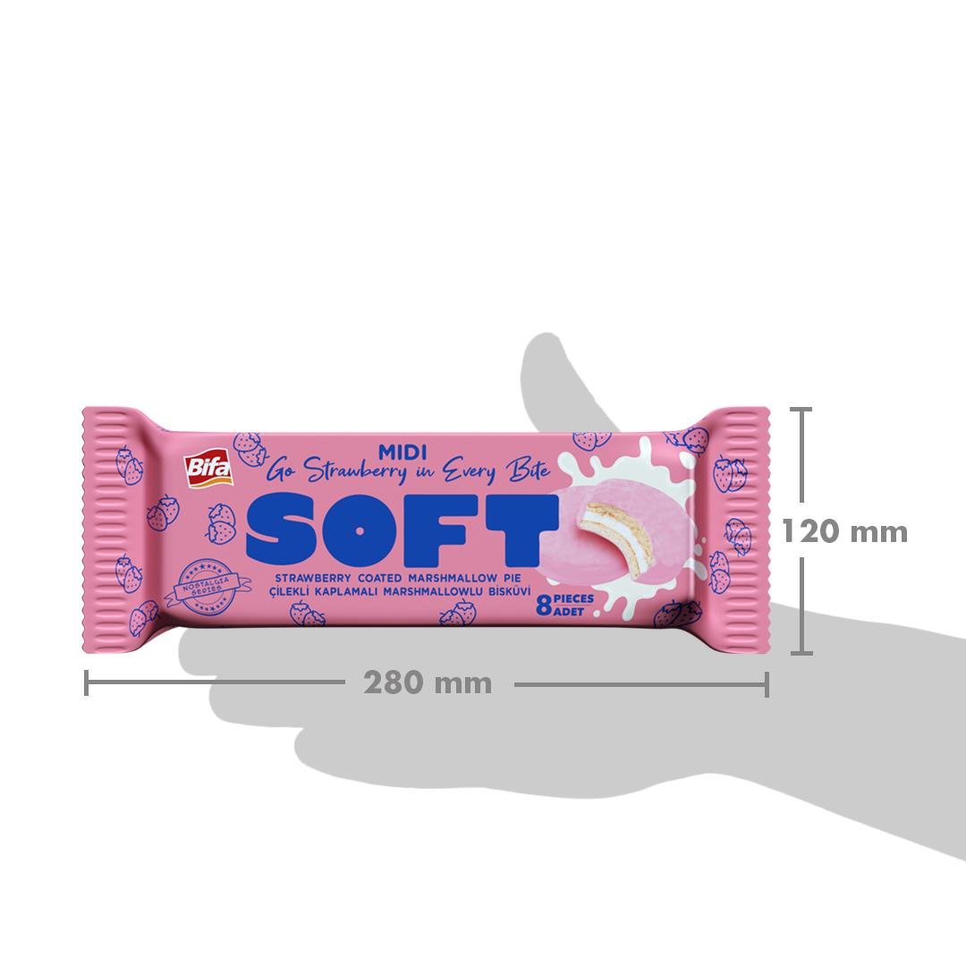 Bifa Soft Çilekli Marshmallowlu Bisküvi 160 gr x 2 adet