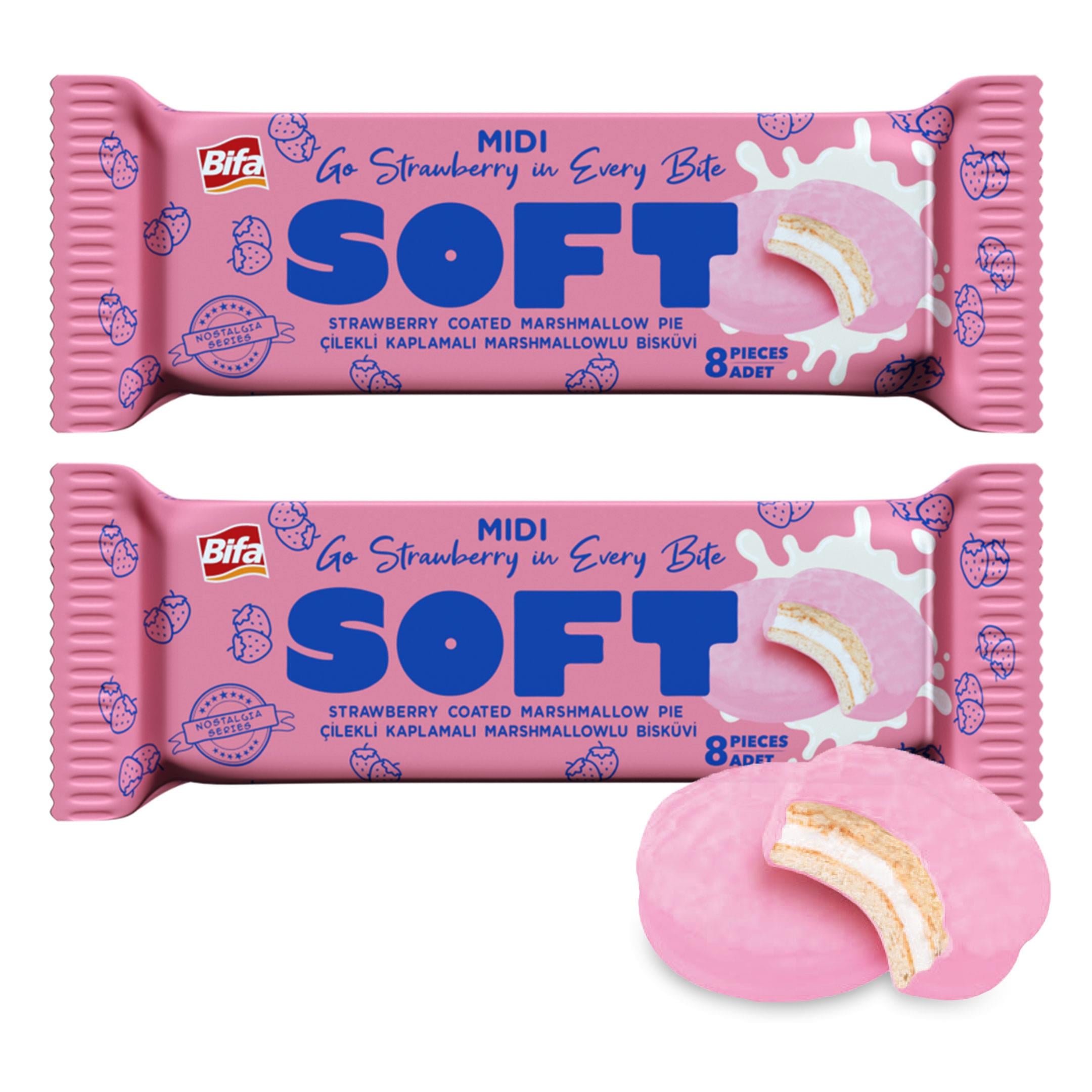 Bifa Soft Çilekli Marshmallowlu Bisküvi 160 gr x 2 adet
