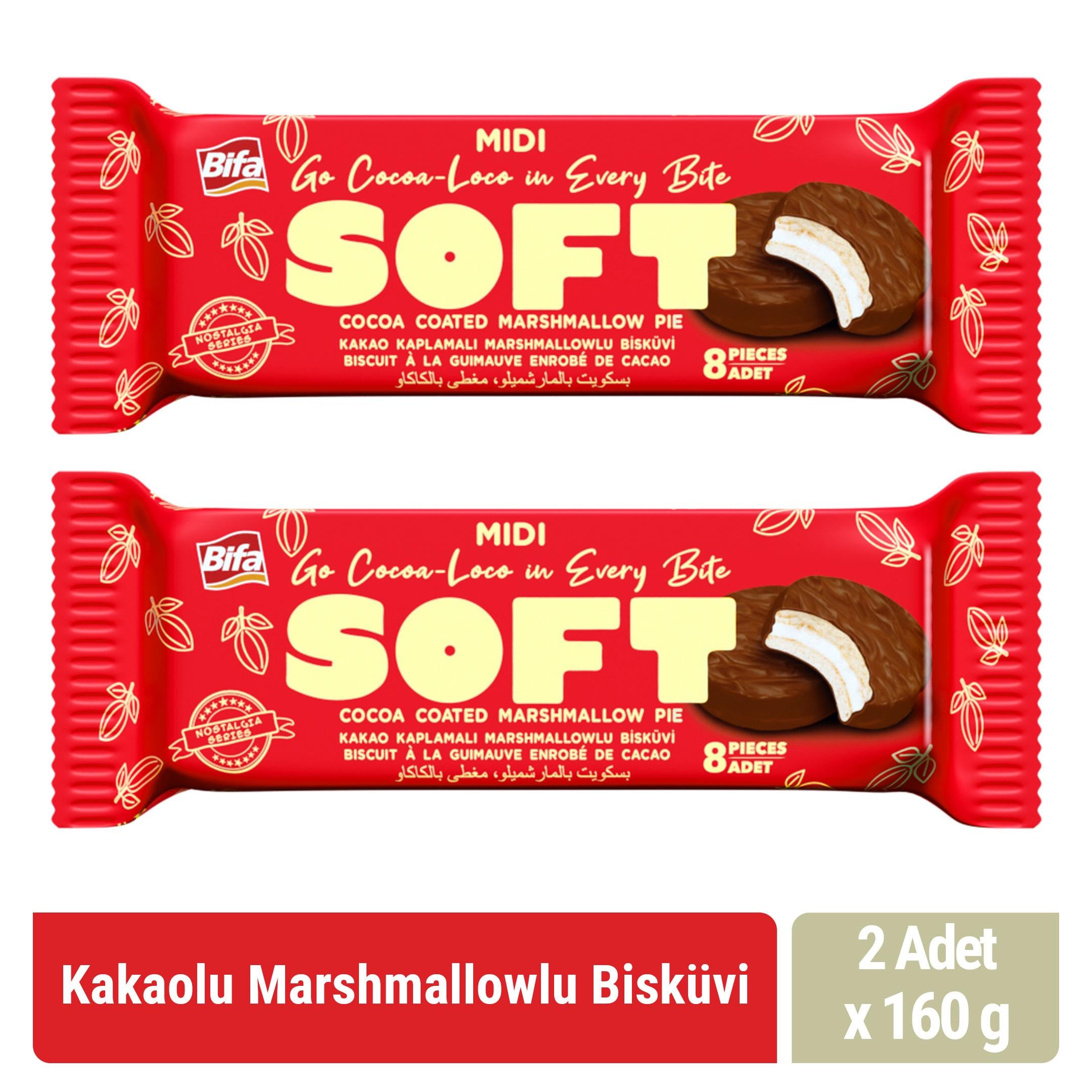 Bifa Soft Kakaolu Marshmallowlu Bisküvi 160 gr x 2 adet