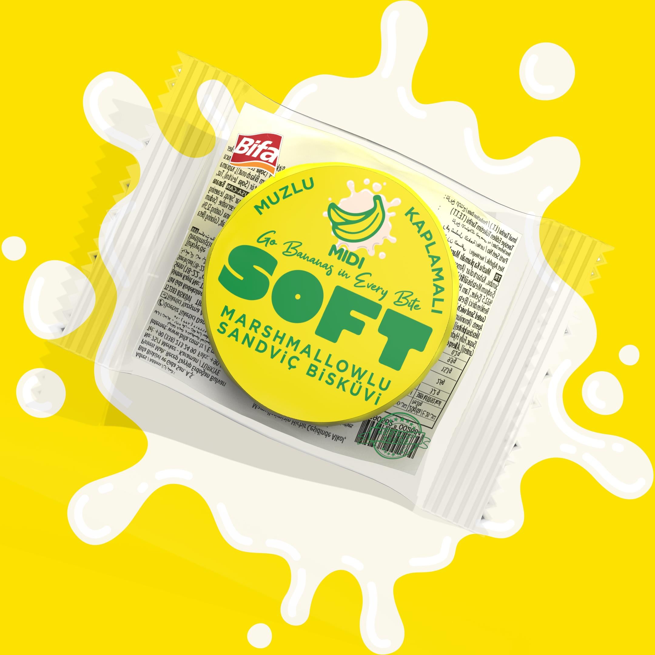 Bifa Soft Muzlu Marshmallowlu Bisküvi 20 gr x 30 Adet
