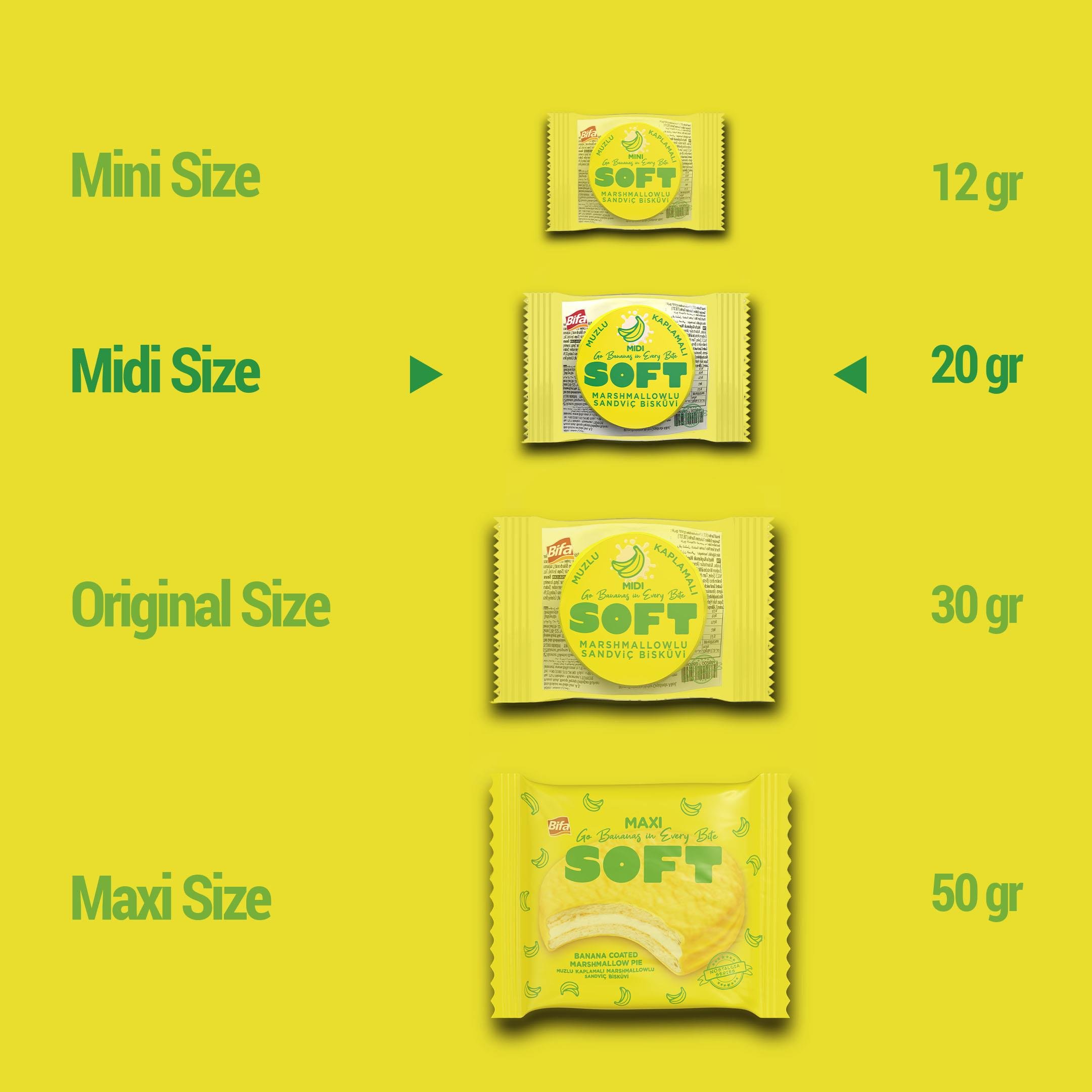 Bifa Soft Muzlu Marshmallowlu Midi Boy Bisküvi 20 gr x 30 Adet
