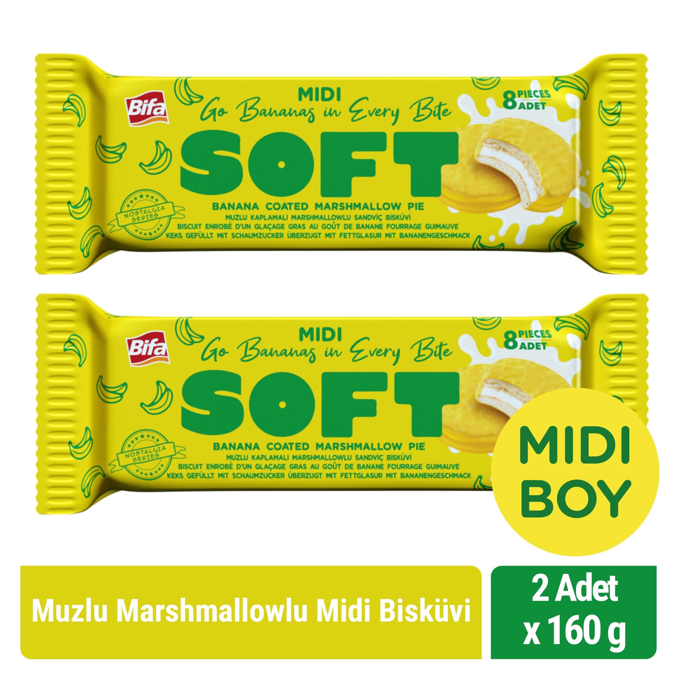 Bifa Soft Muzlu Marshmallowlu Midi Boy Bisküvi 160 gr x 2 adet