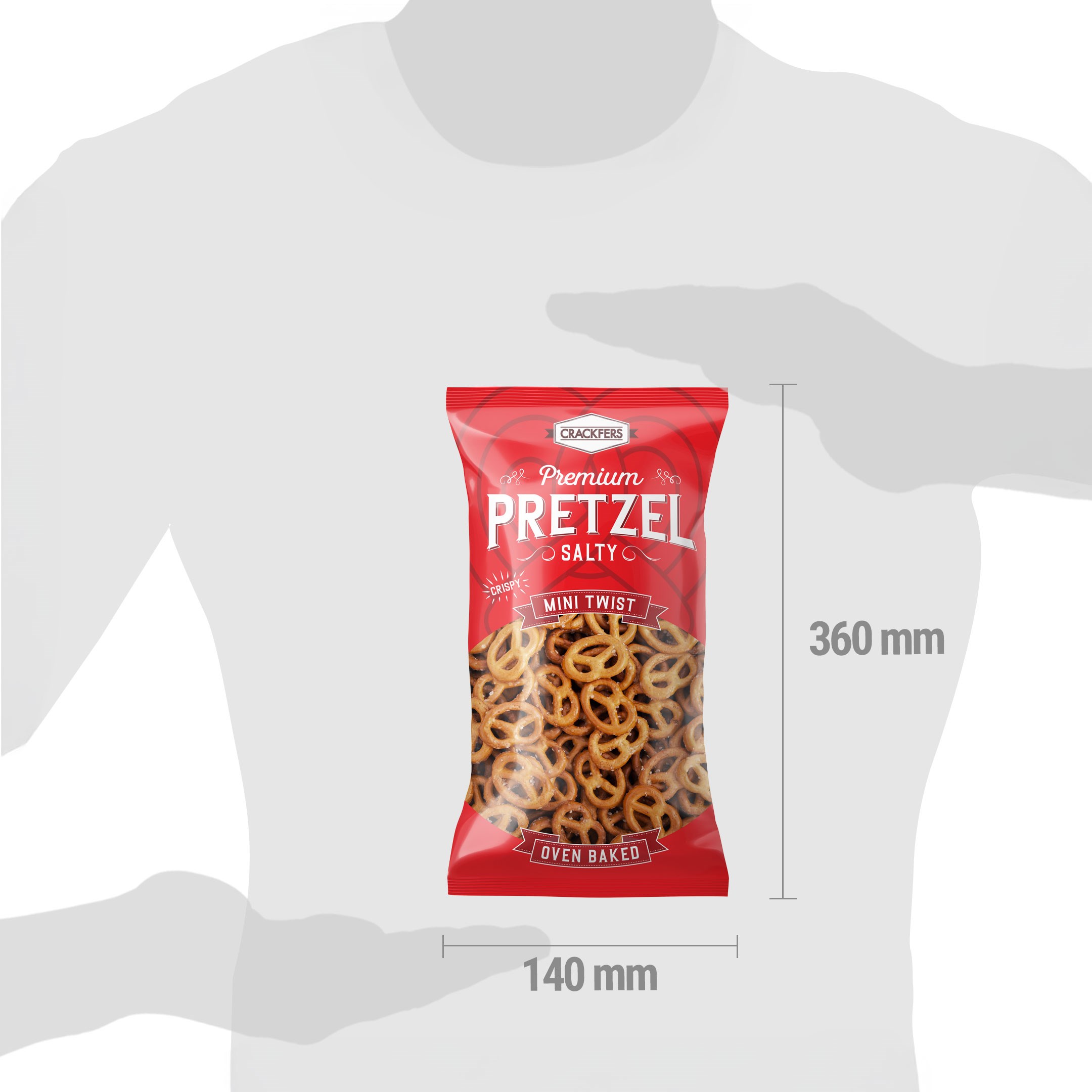 Crackfers Pretzel Maxi Boy Kraker 300 gr x 12 Adet